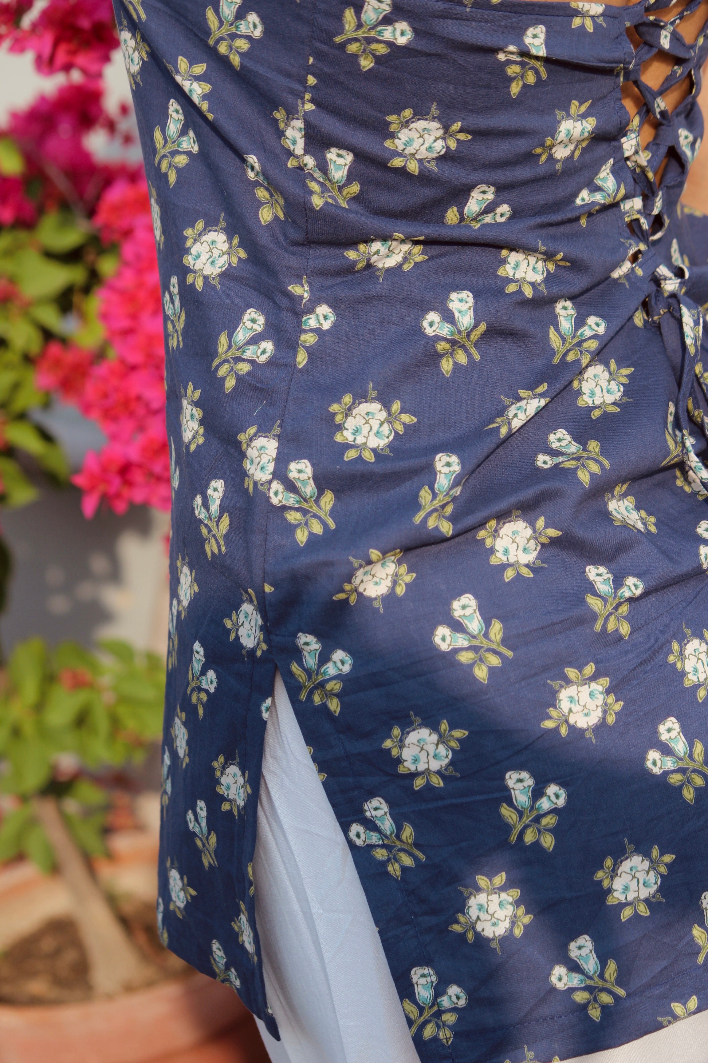 Kaira Corset Back Halter Neck Kurti