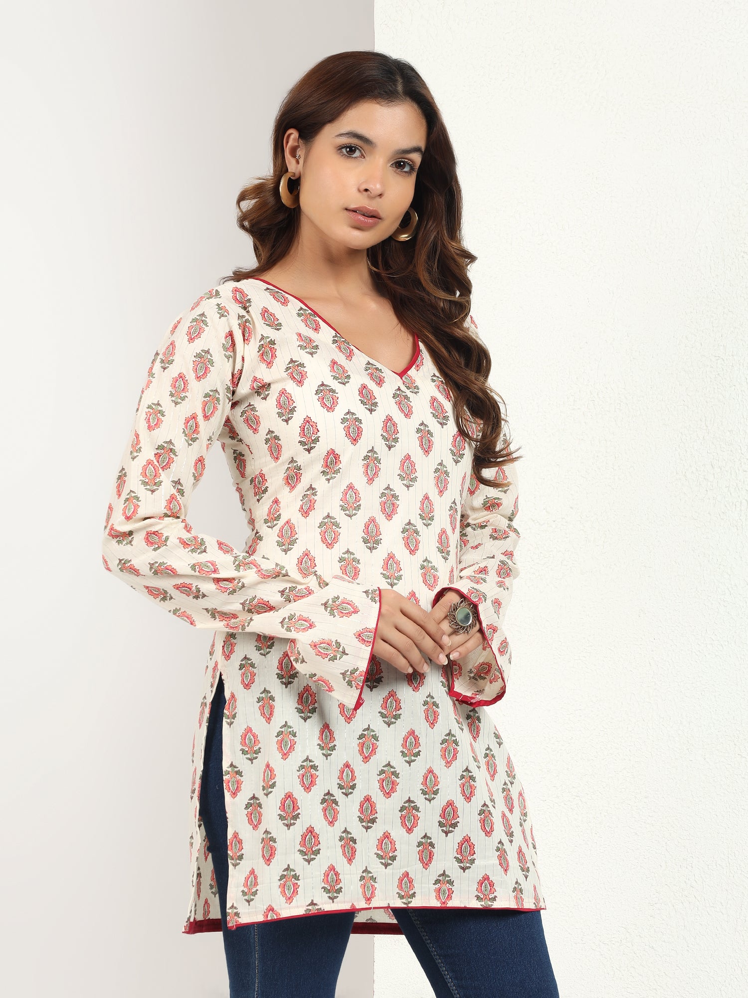 REYA BELL SLEEVED CORSET BACK KURTI