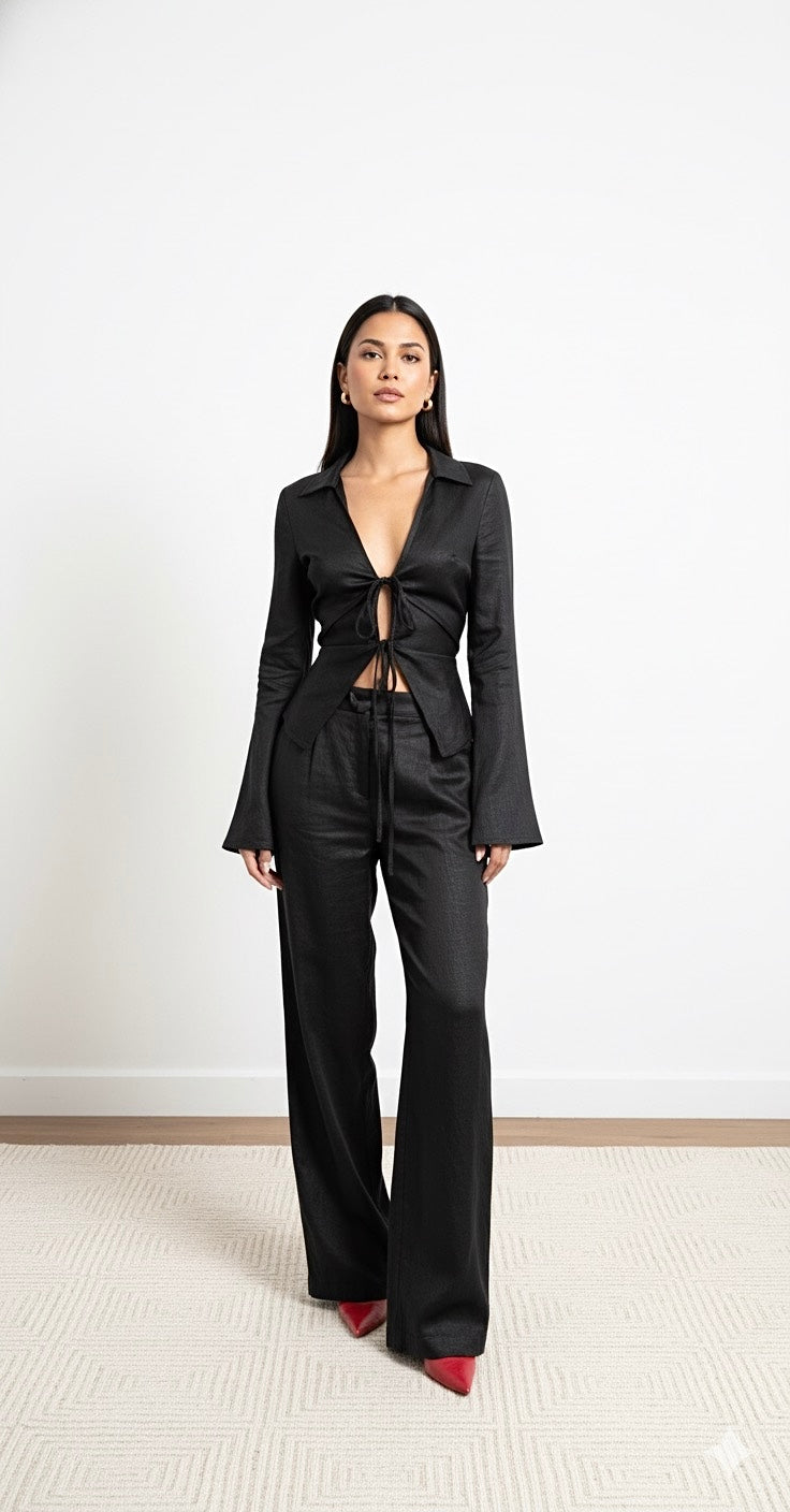 Sable Linen Coord Set