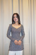 SAANVI FULL SLEEVE CORSET KURTI