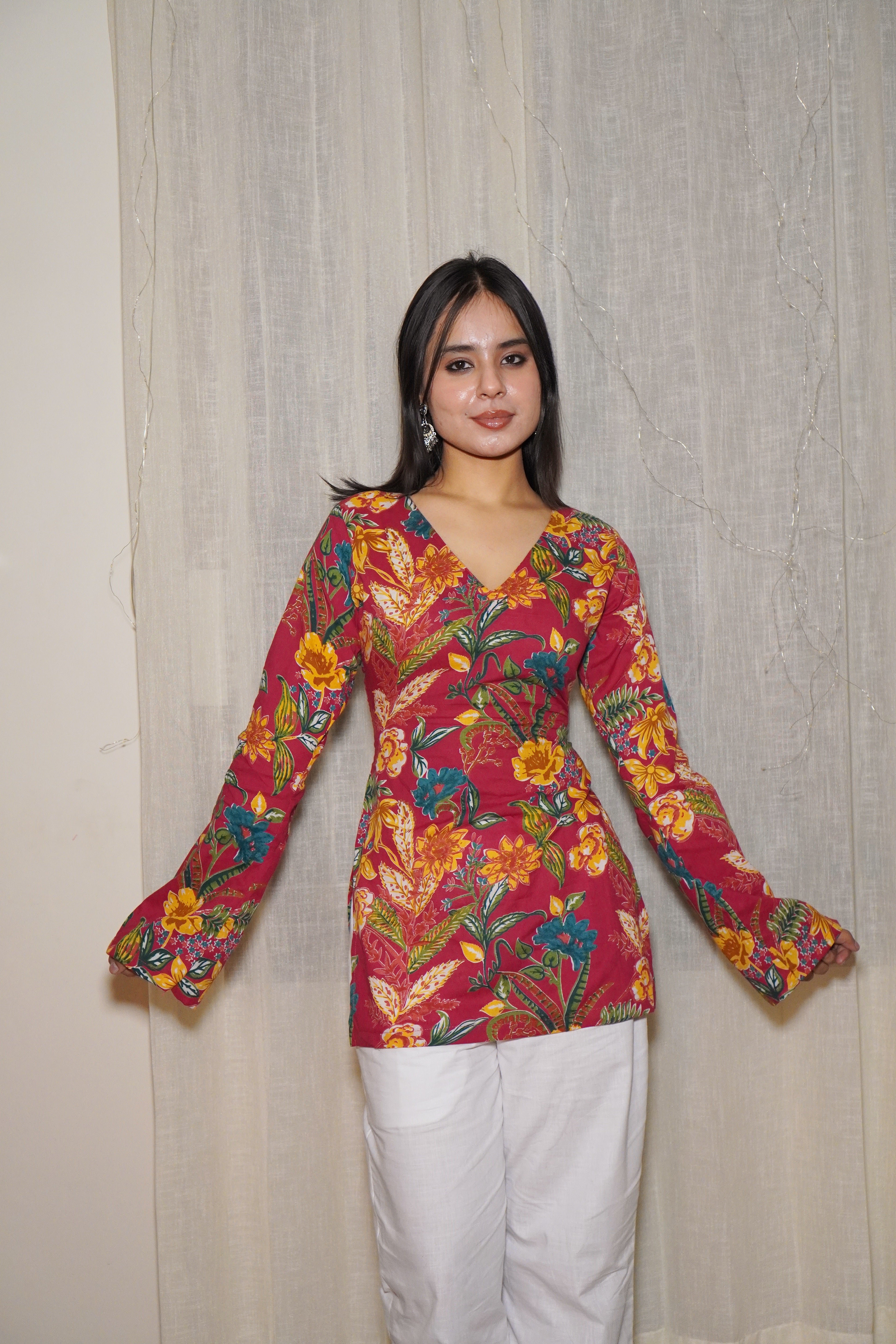 ALAYA BELL SLEEVE CORSET KURTI