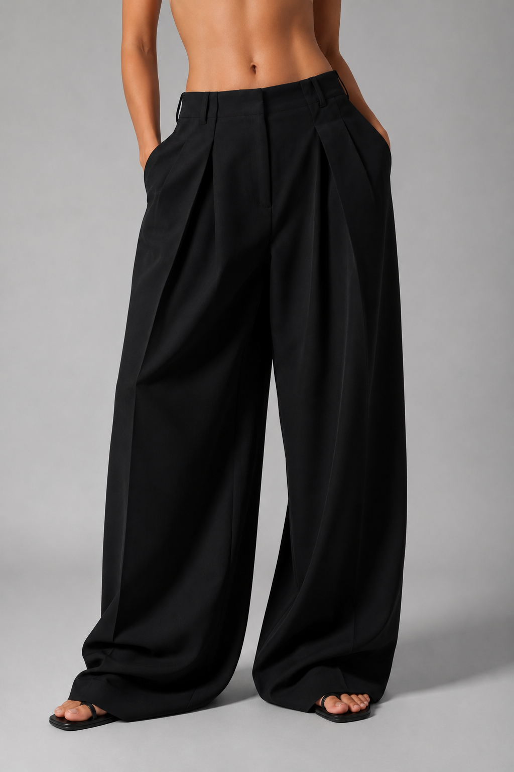 Loose fitted formal pants