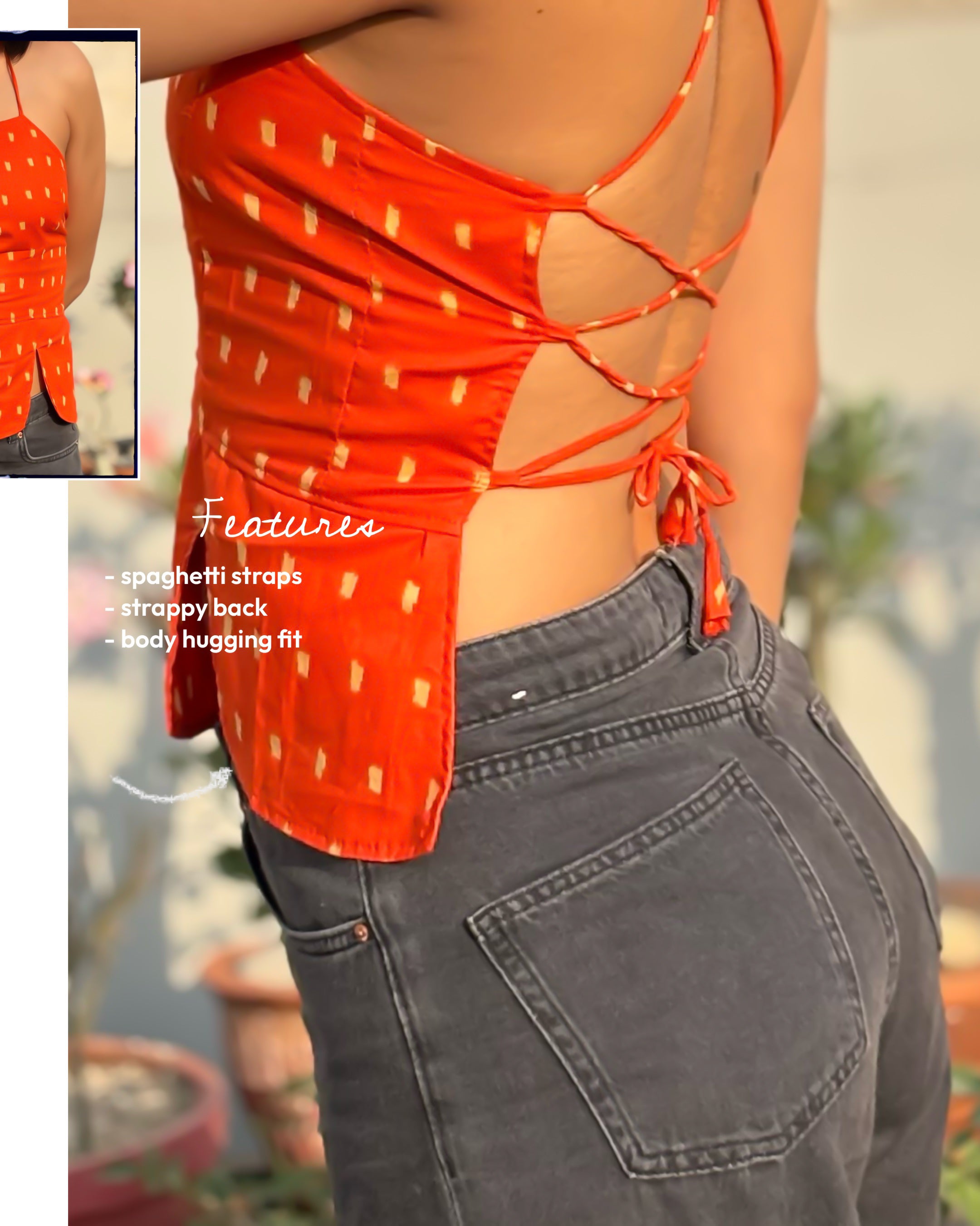 Tangerine Flirt Top