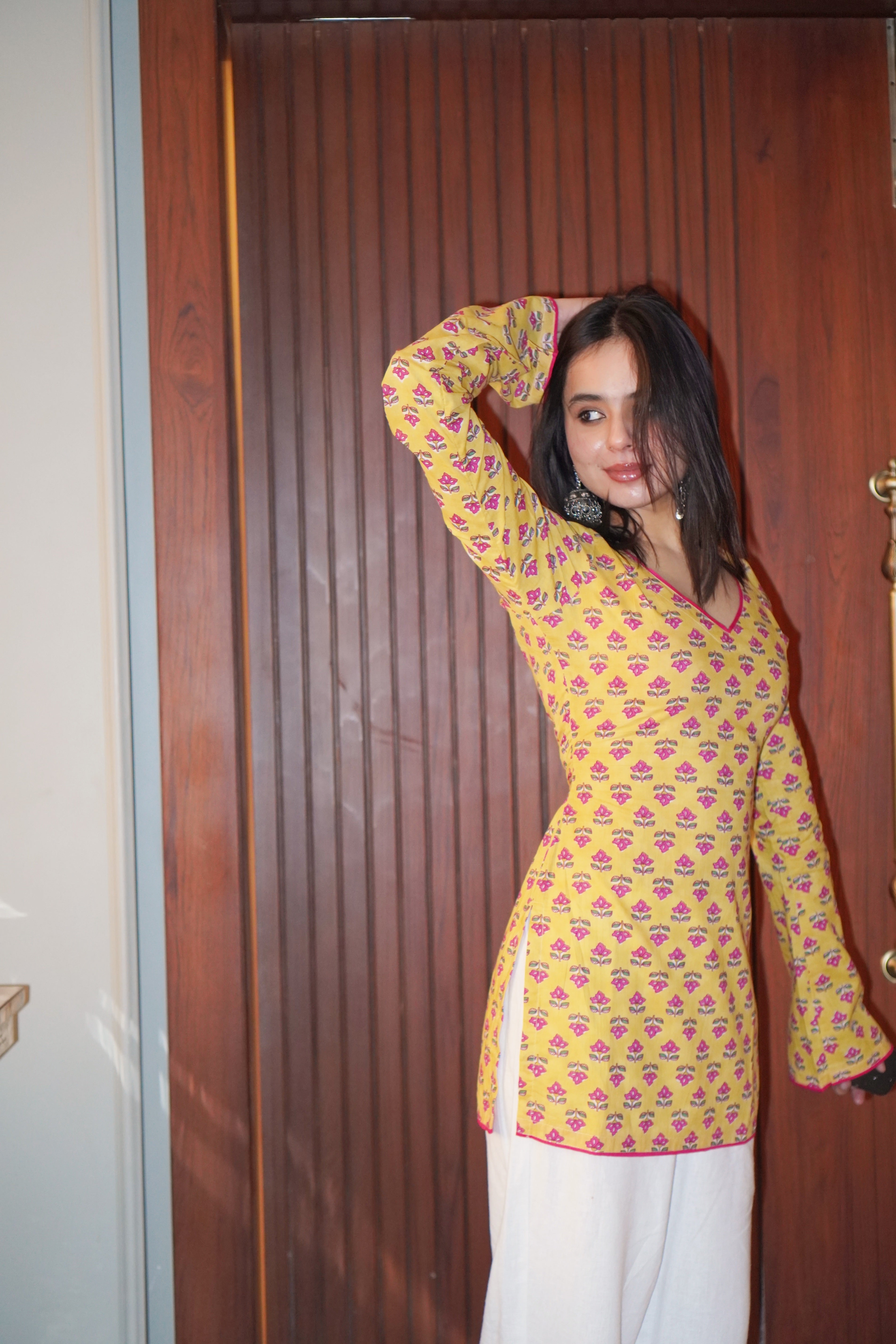 VAAYU BELL SLEEVE CORSET KURTI