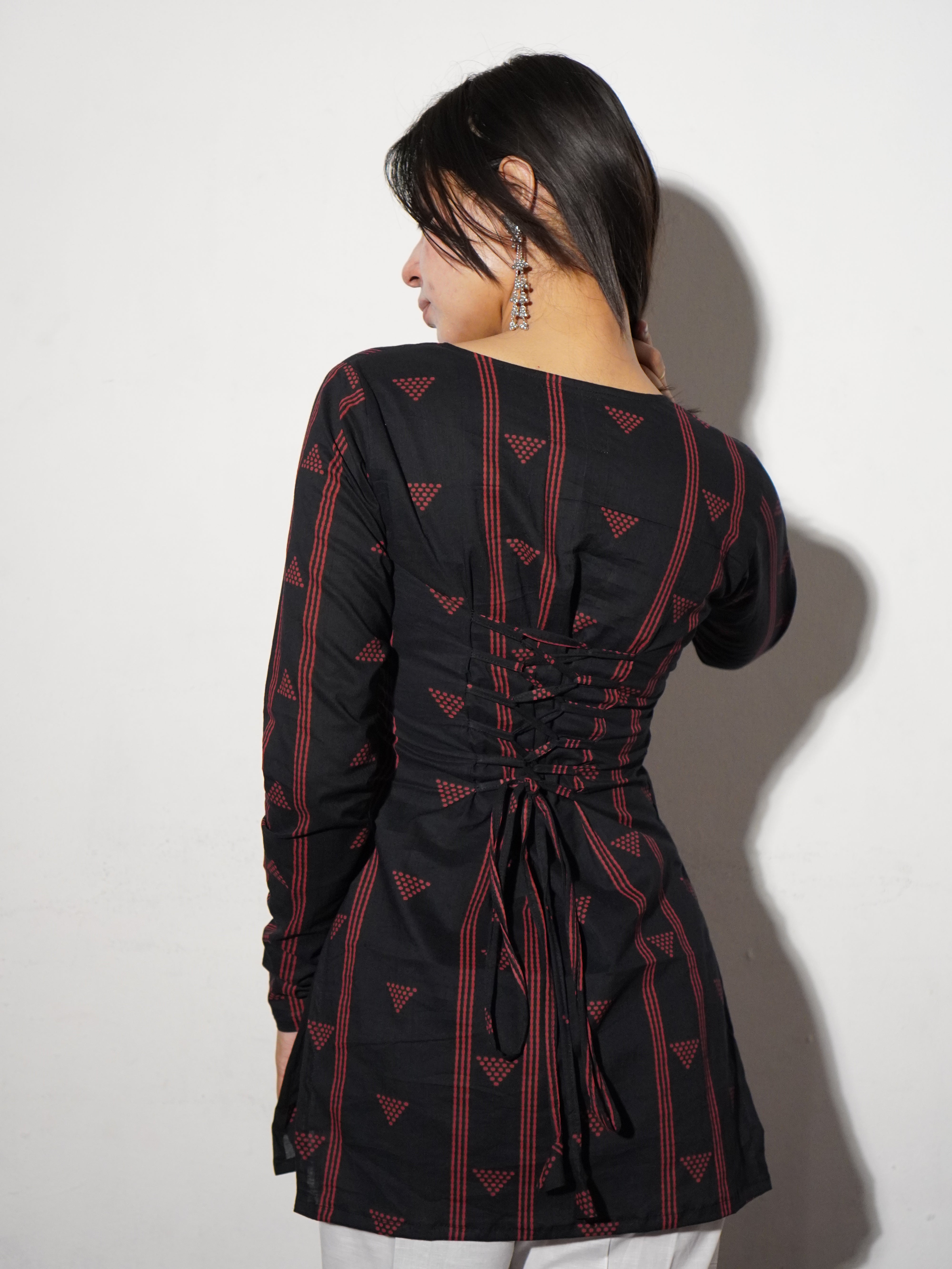 Kaish Corset Back Full Sleeved Kurti