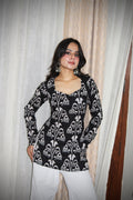 TAREEF FULL SLEEVE CORSET KURTI