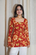 SARA FULL SLEEVED CORSET KURTI
