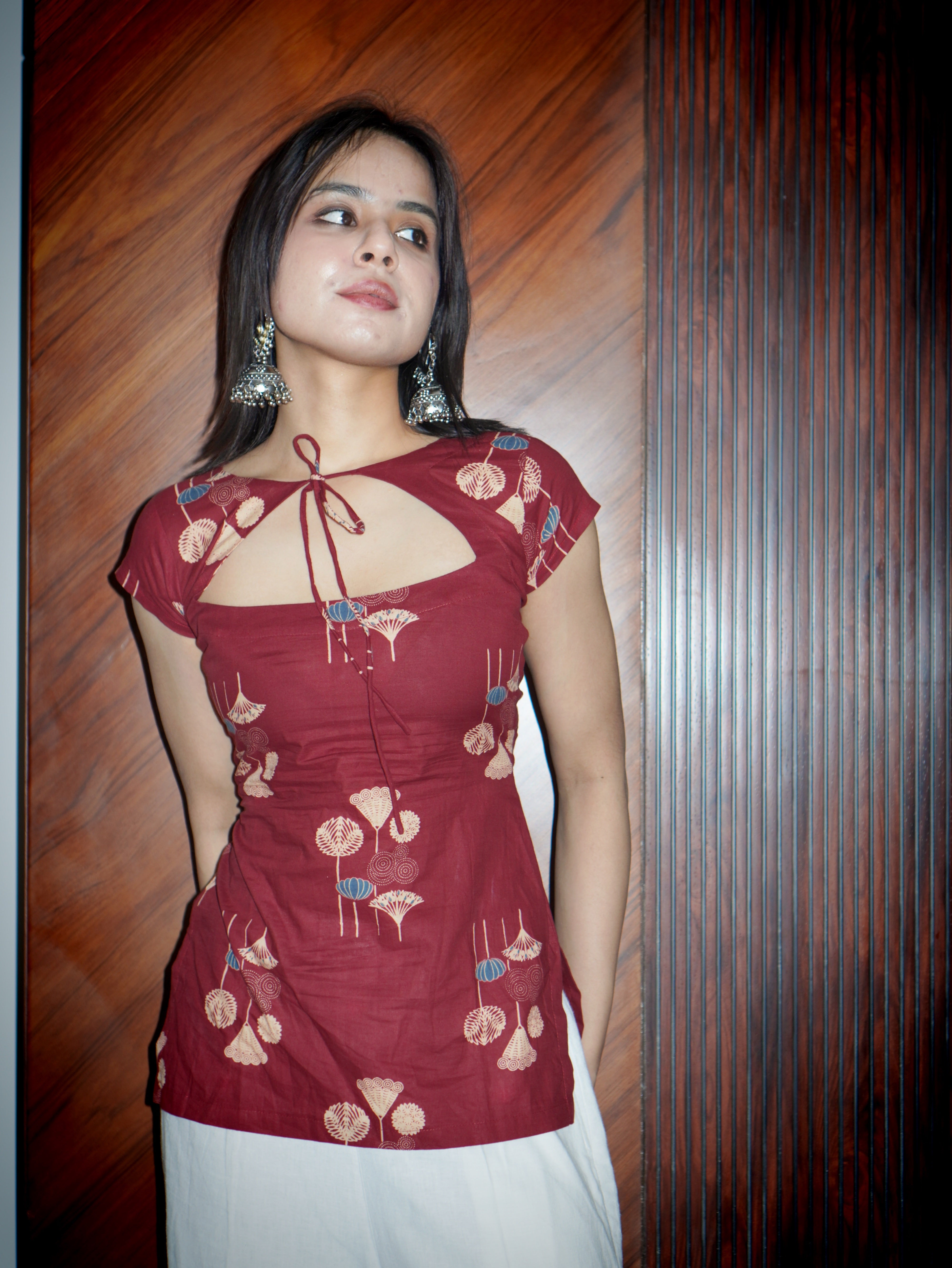 DILRUBA FRONT TIE CORSET KURTI
