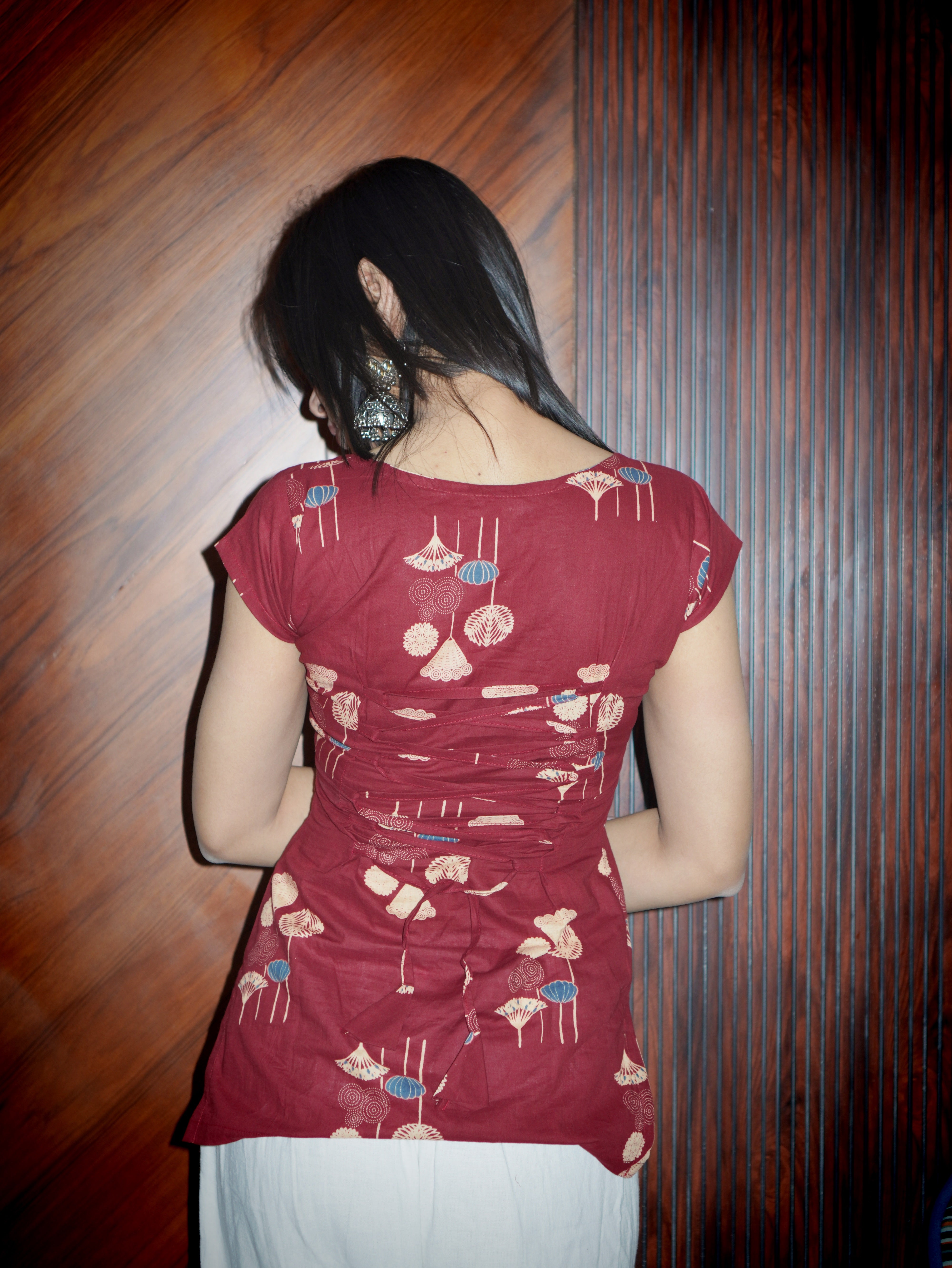 DILRUBA FRONT TIE CORSET KURTI