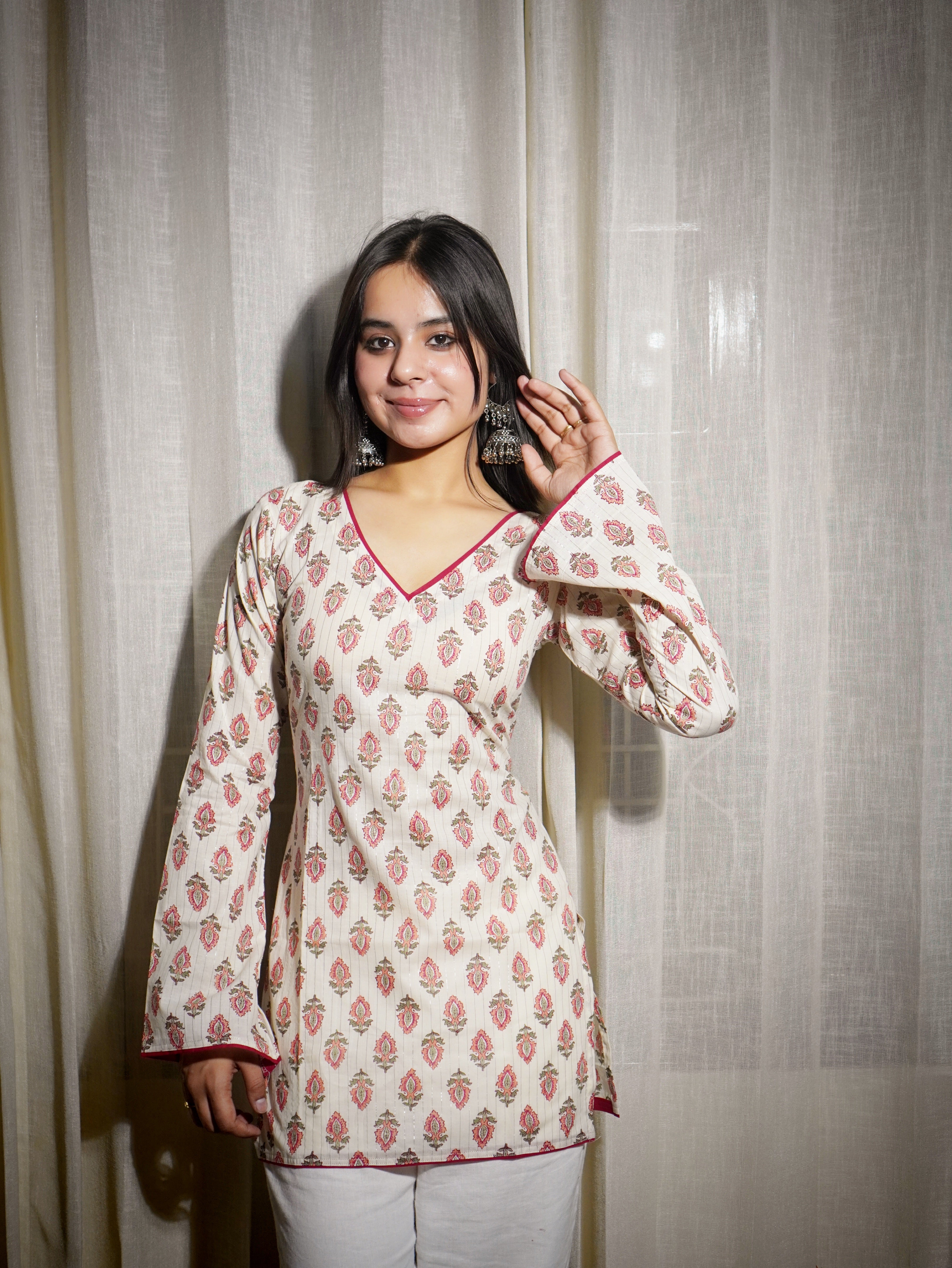 REYA BELL SLEEVED CORSET BACK KURTI