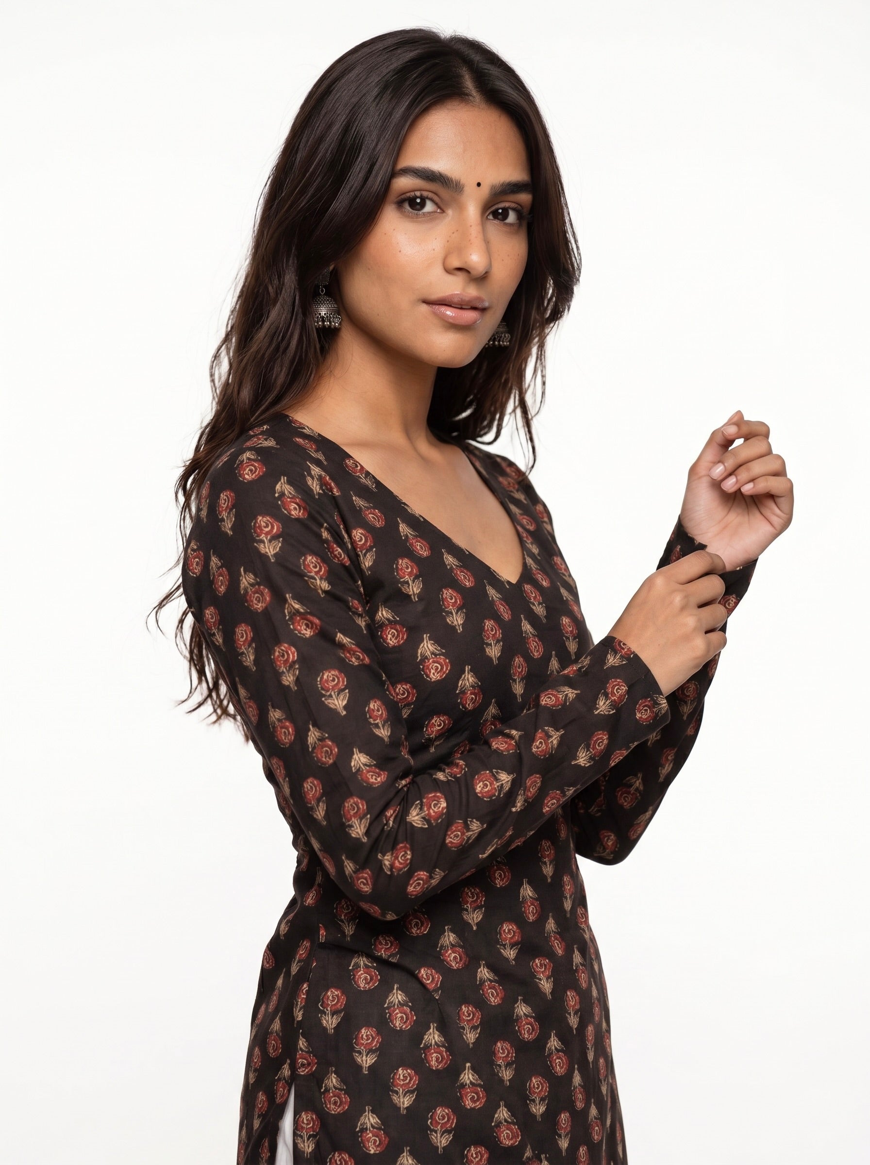 NANDNI FULL SLEEVE CORSET KURTI