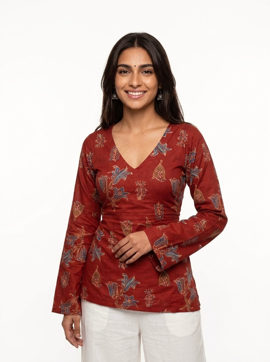 Sasha Bell Sleeve Corset Kurti