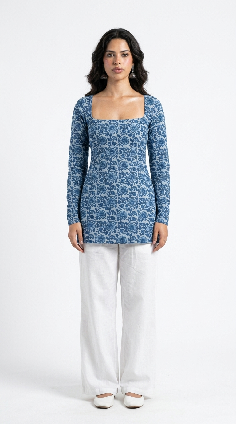 Raisha Full Sleeved Corset Back Kurti