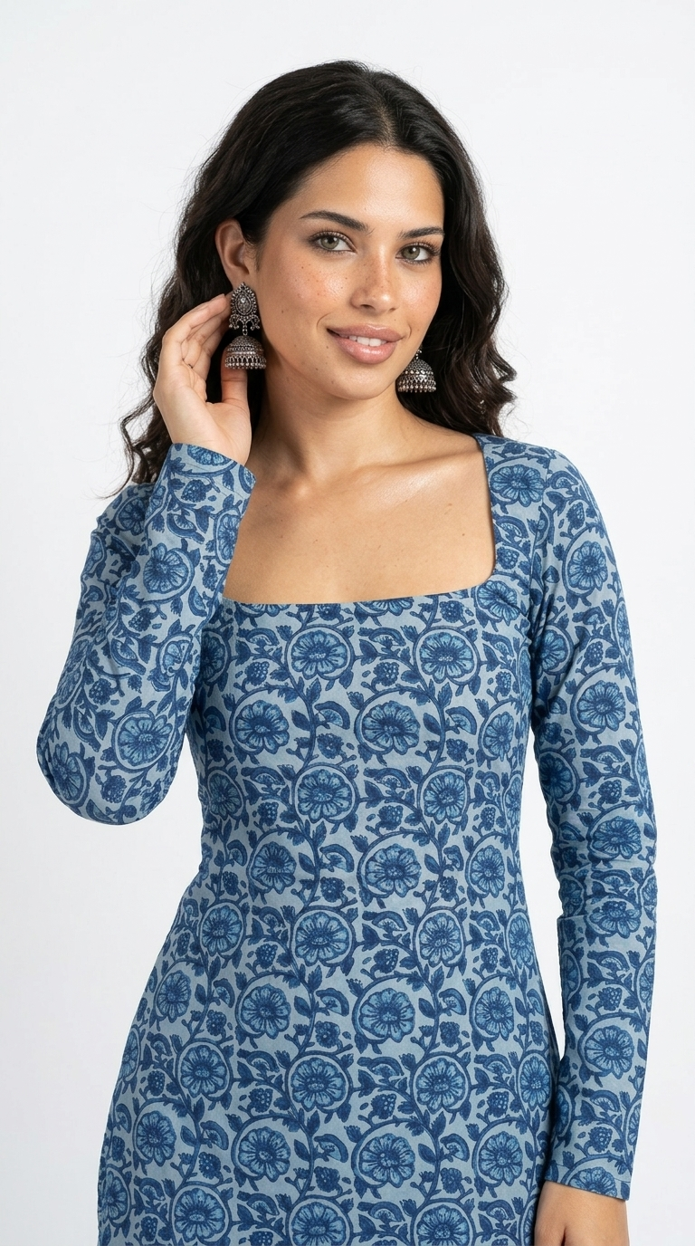 Raisha Full Sleeved Corset Back Kurti