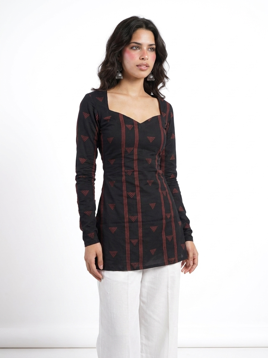 Kaish Corset Back Full Sleeved Kurti