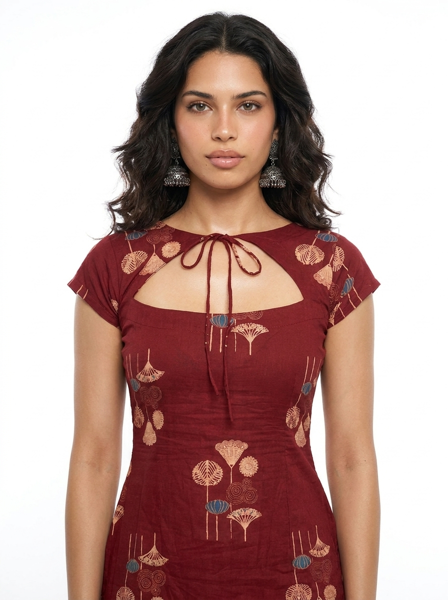 DILRUBA FRONT TIE CORSET KURTI