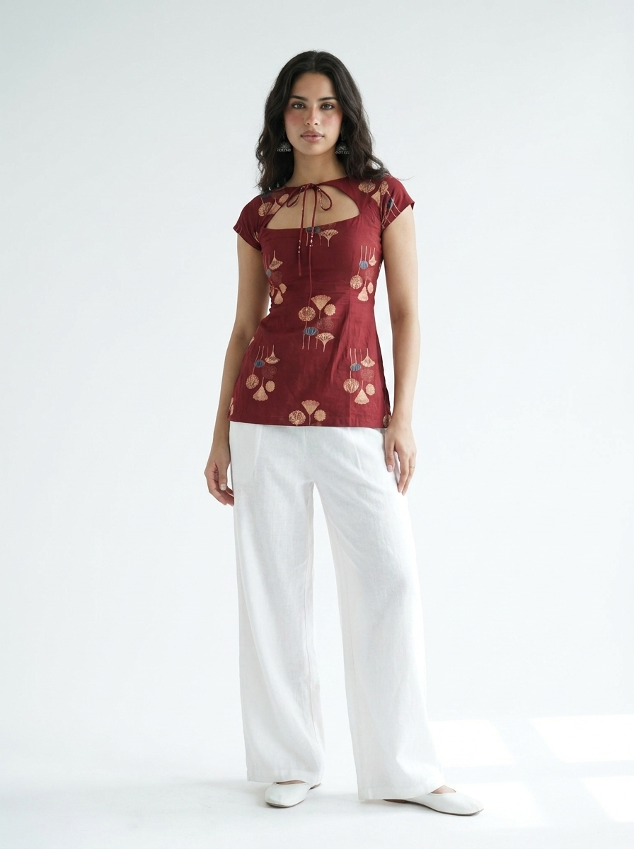 DILRUBA FRONT TIE CORSET KURTI