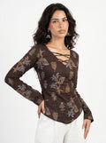 Ruhi Criss Cross Corset Back Top
