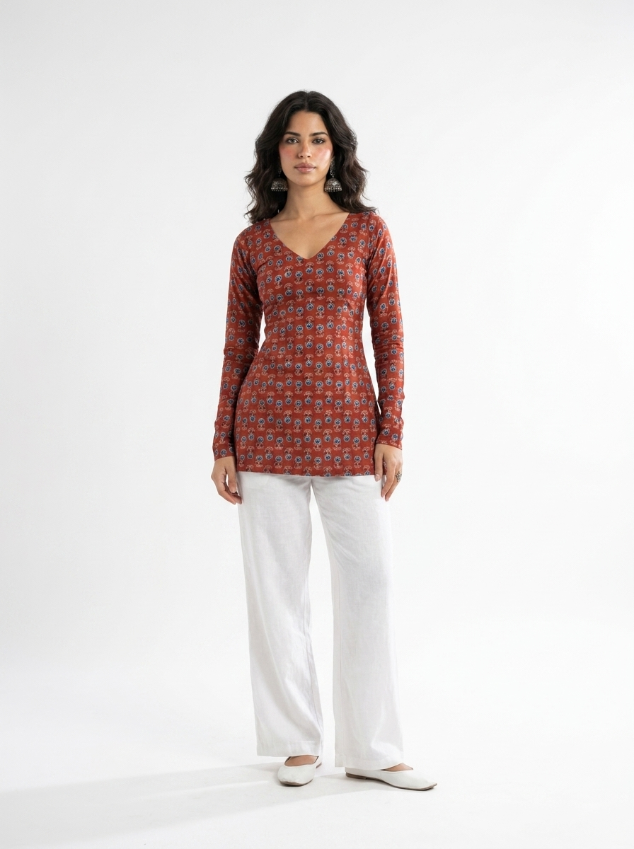 Zaya Full Sleeve Corset Kurti