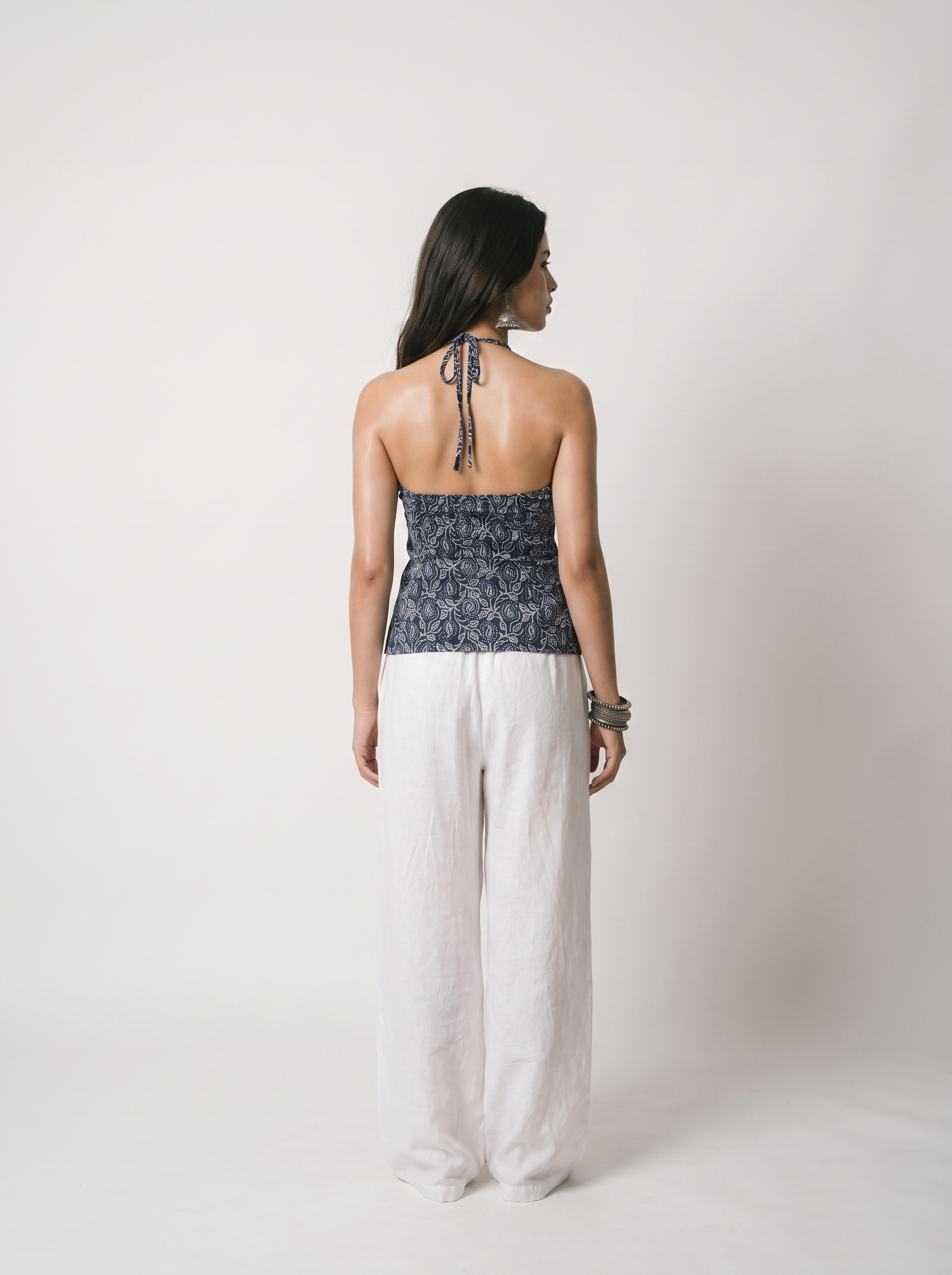 CHAAND HALTER NECK TOP