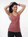 Ruby Vine Halter Kurti