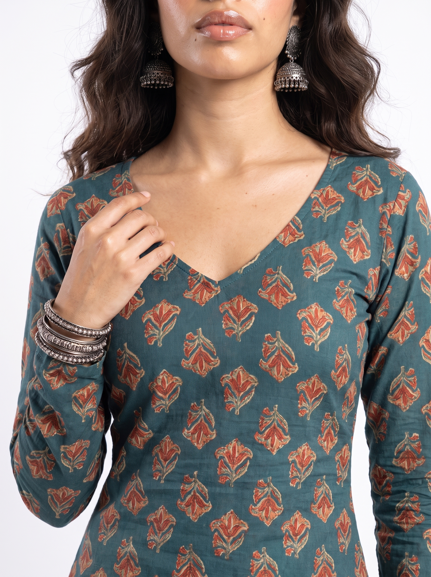 Naira Full Sleeve Corset Back Kurti