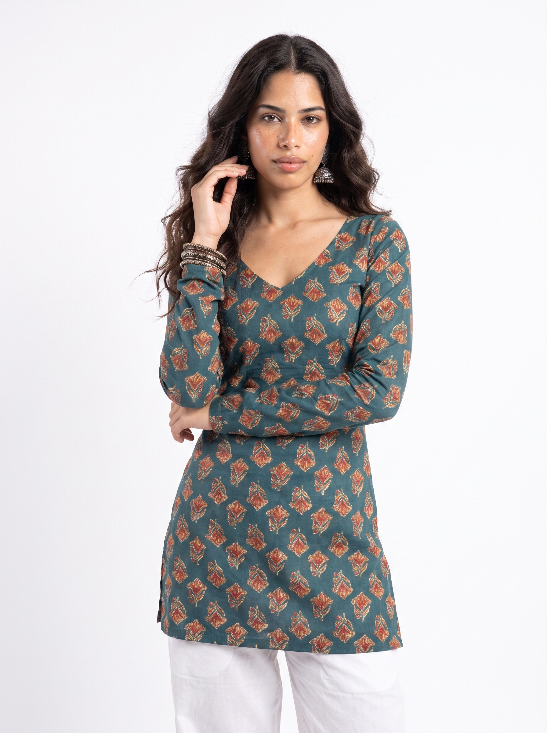 Naira Full Sleeve Corset Back Kurti