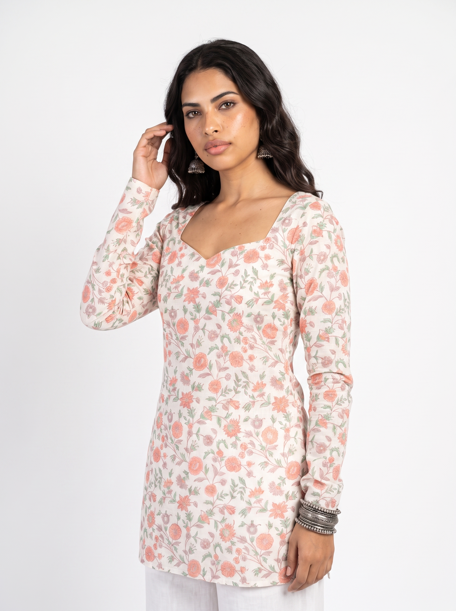 vaishni full sleeved corset back kurti