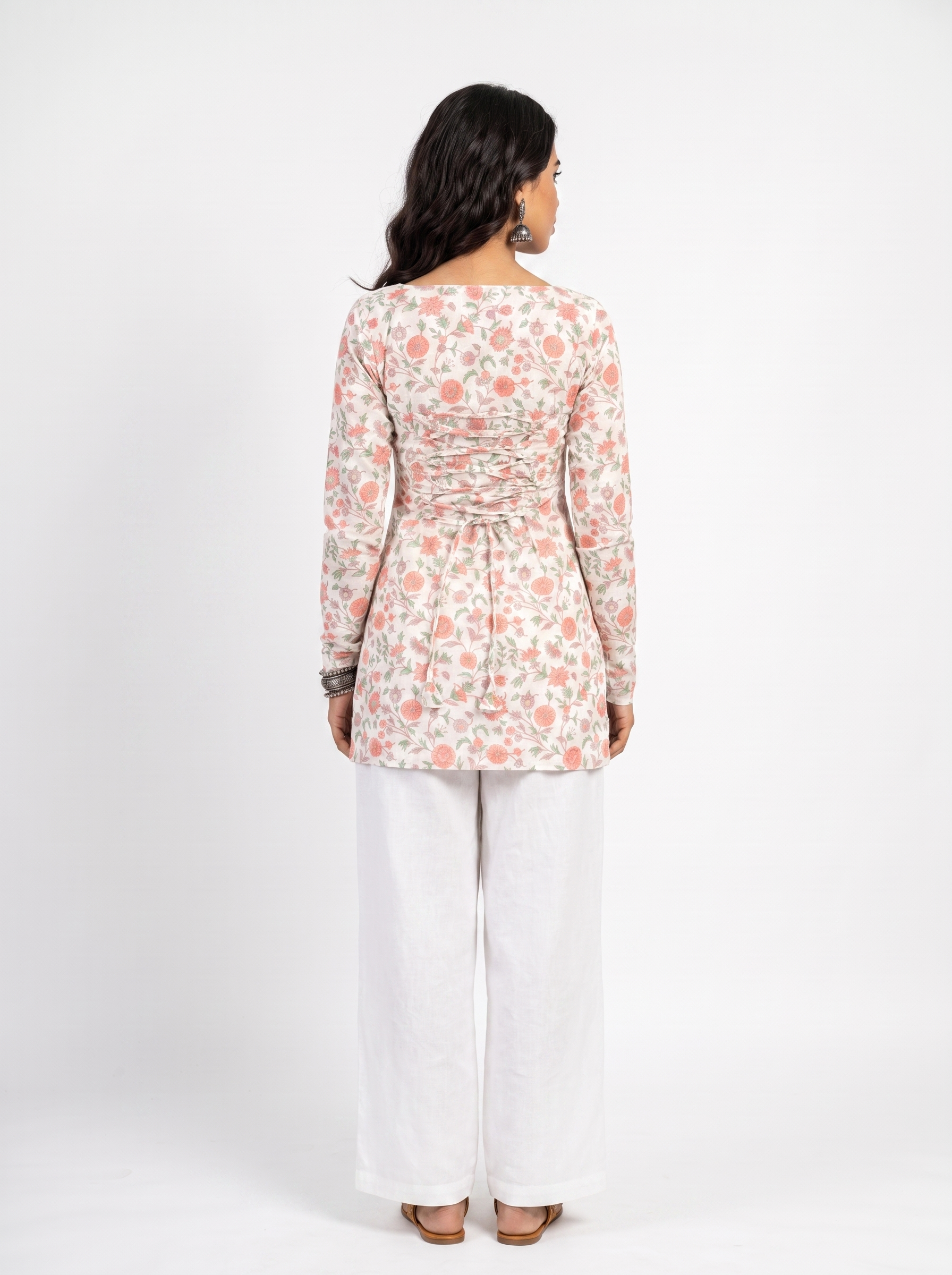 vaishni full sleeved corset back kurti