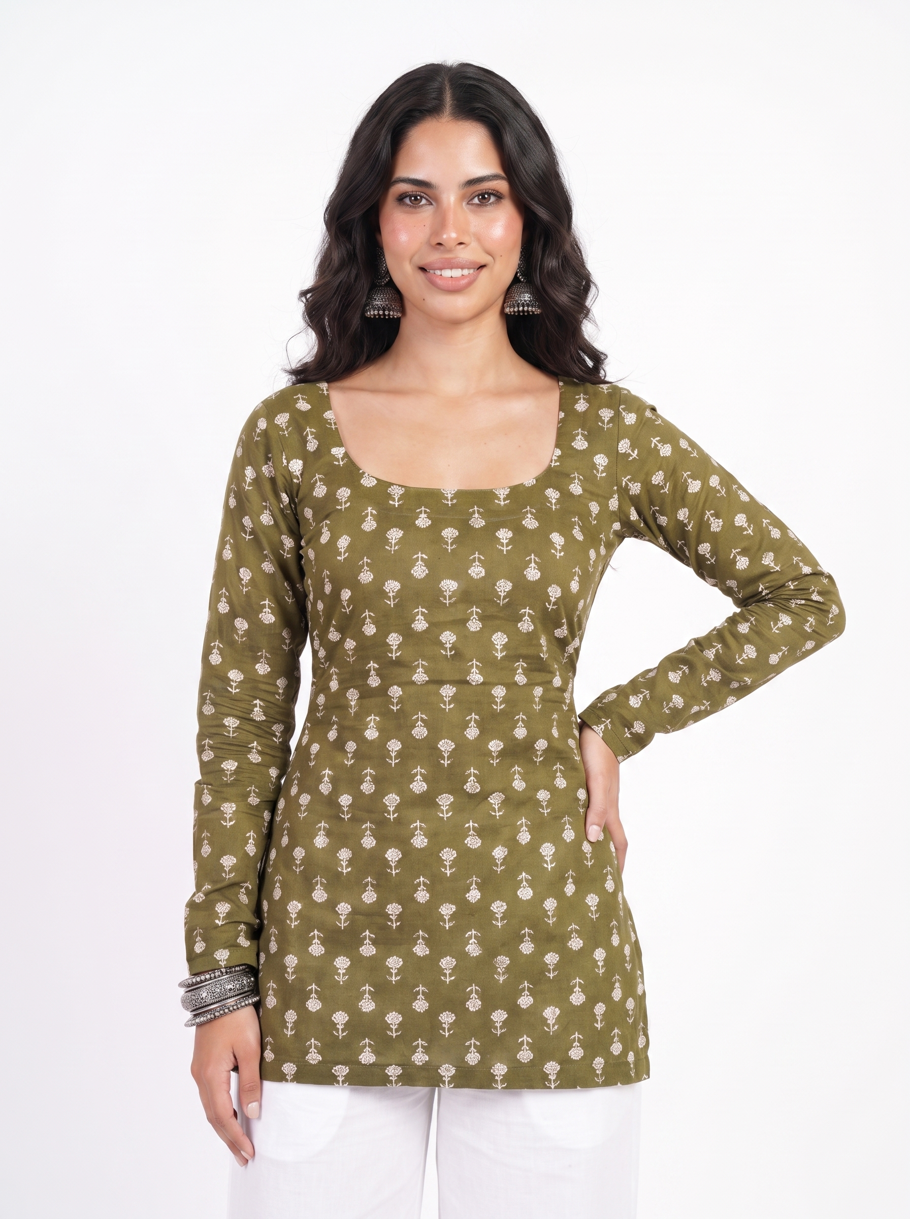 Saanu Full Sleeve Corset Kurti