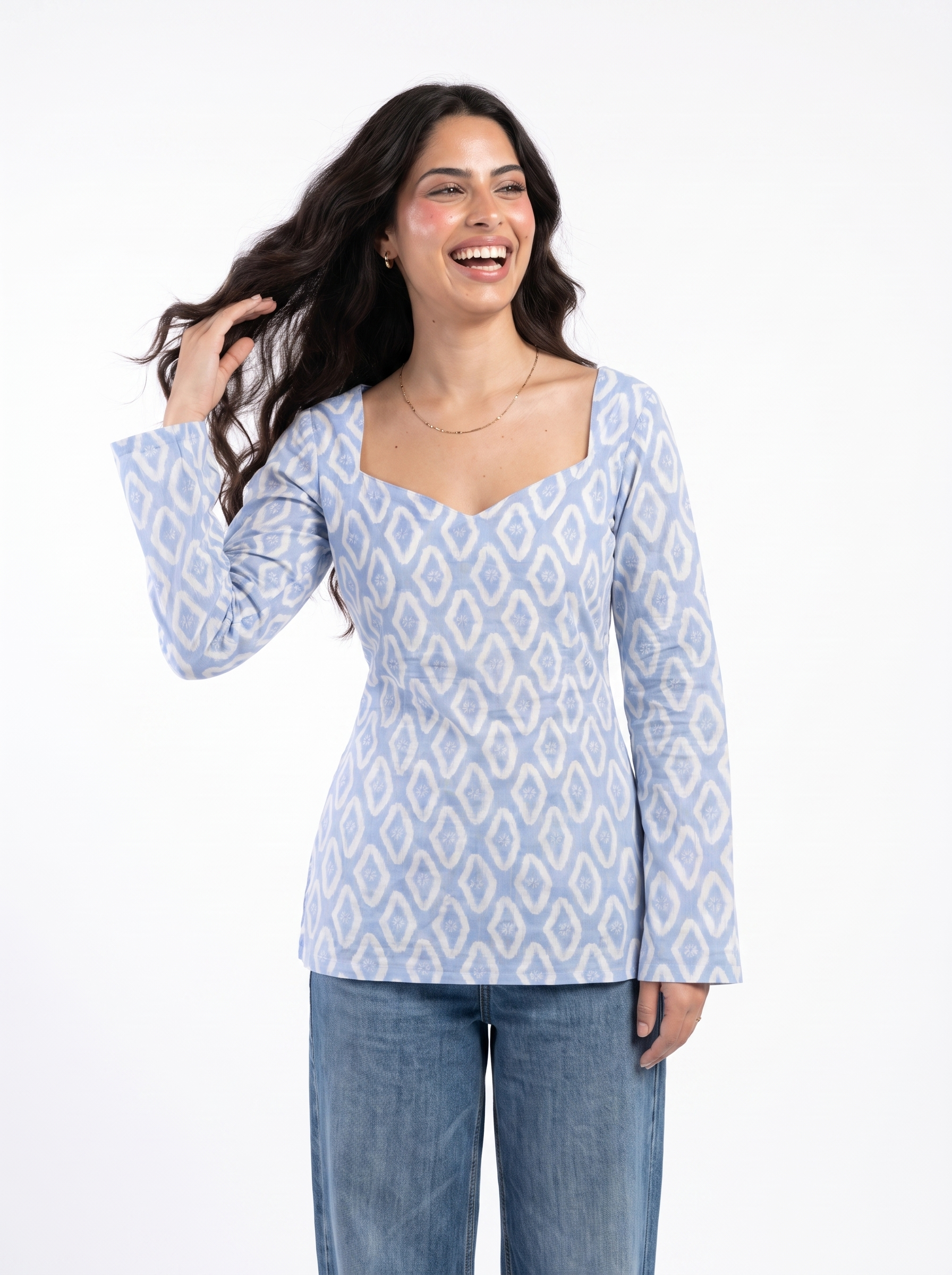 FAIZA DEEP BACK KURTI