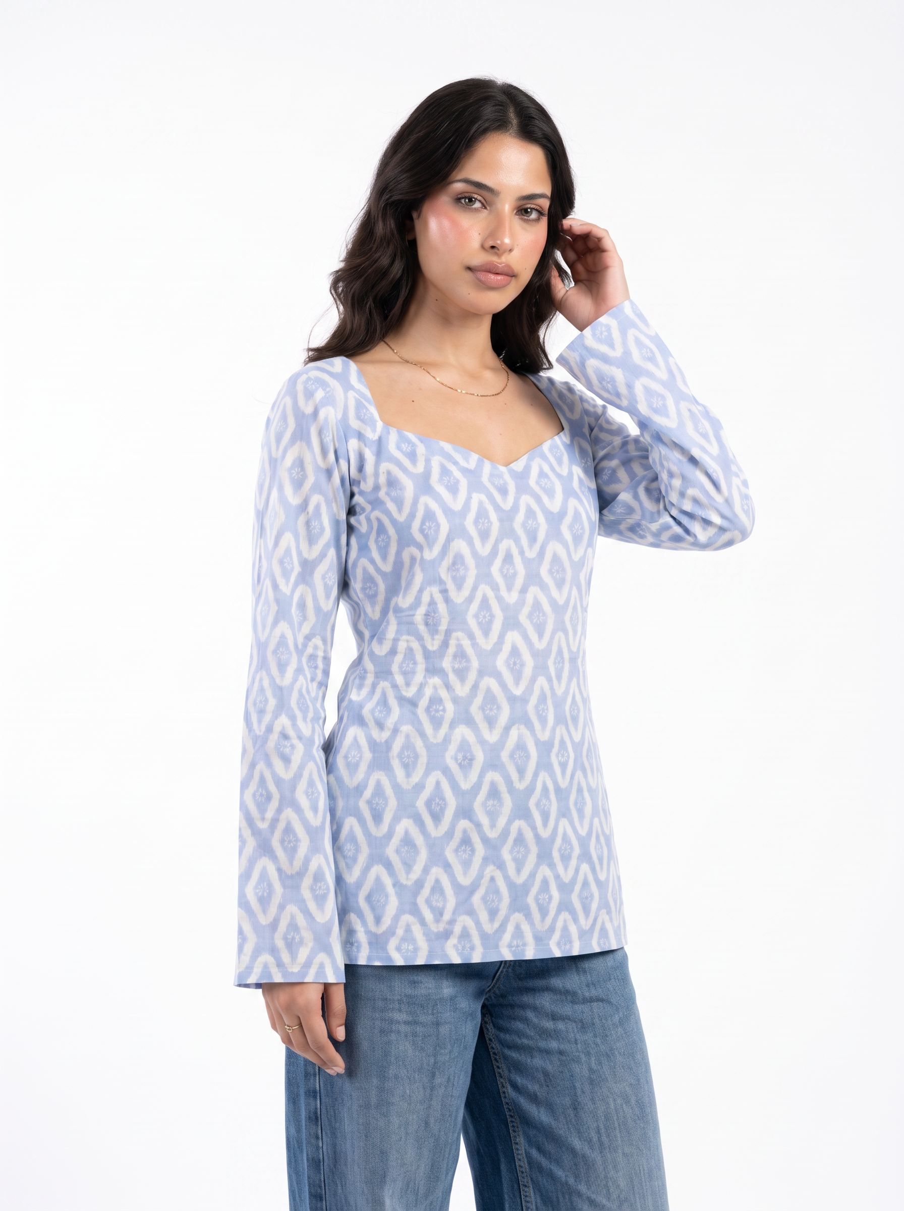 FAIZA DEEP BACK KURTI