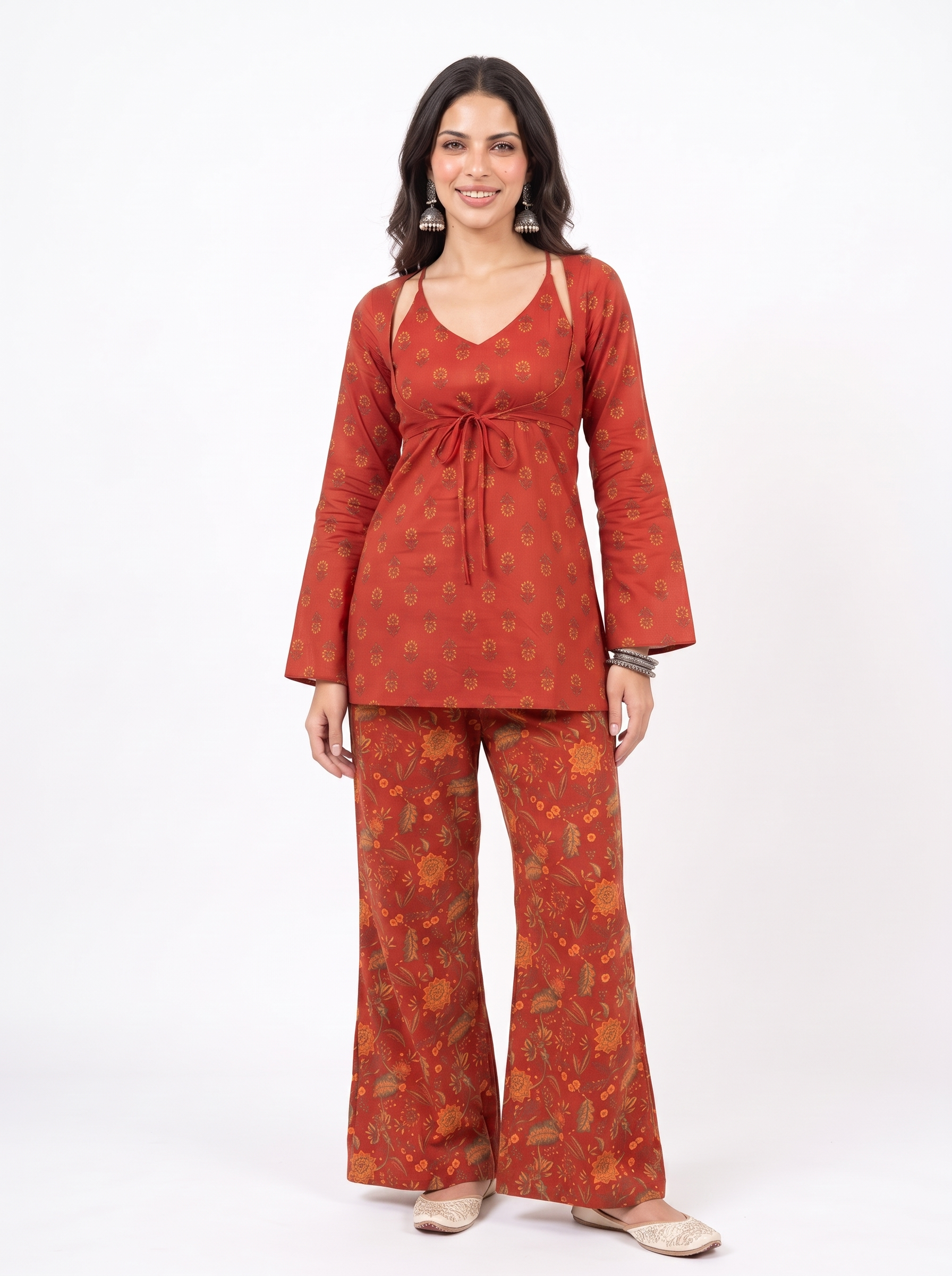 Aarna attached jacket set