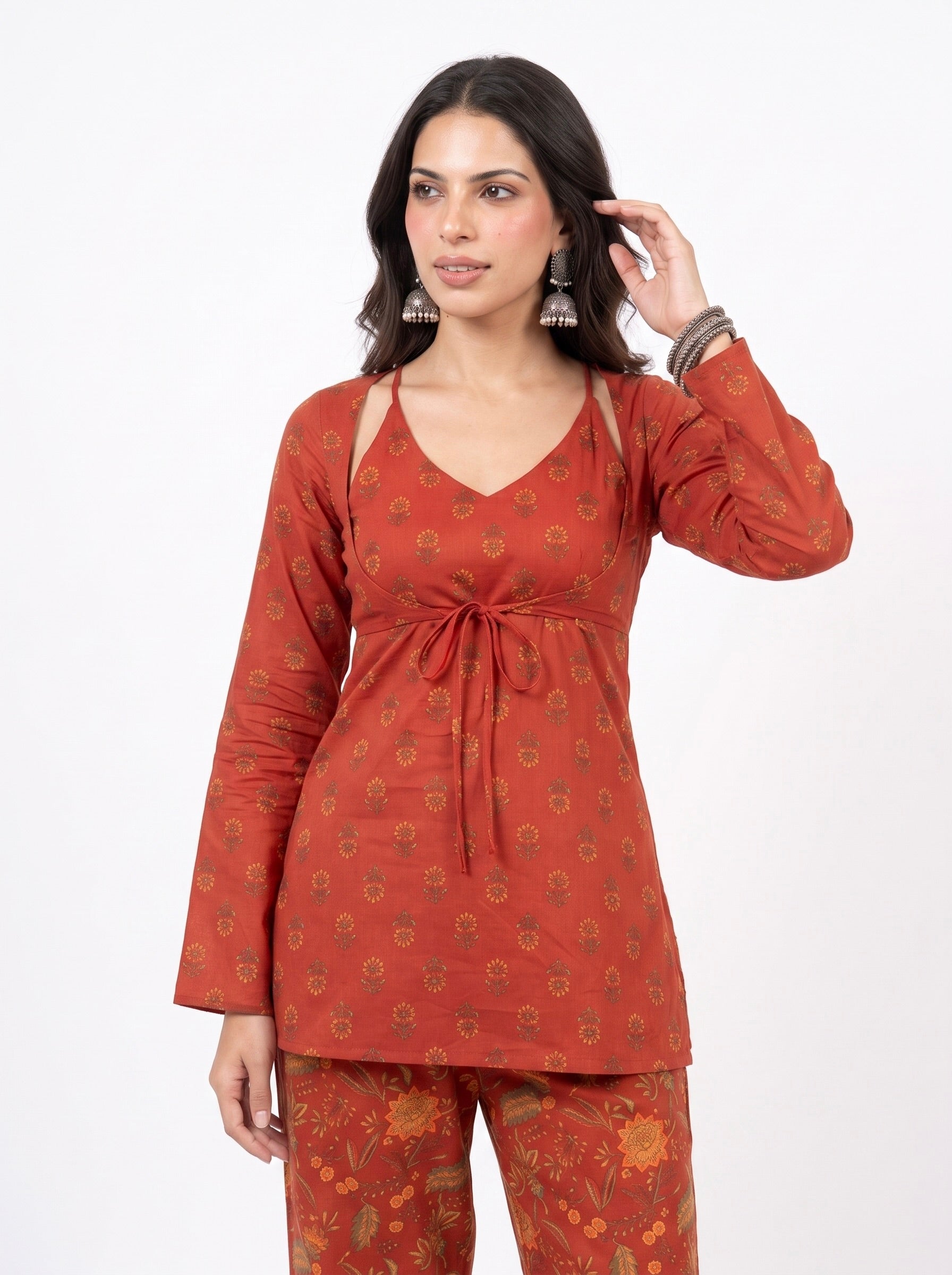 Aarna attached jacket set