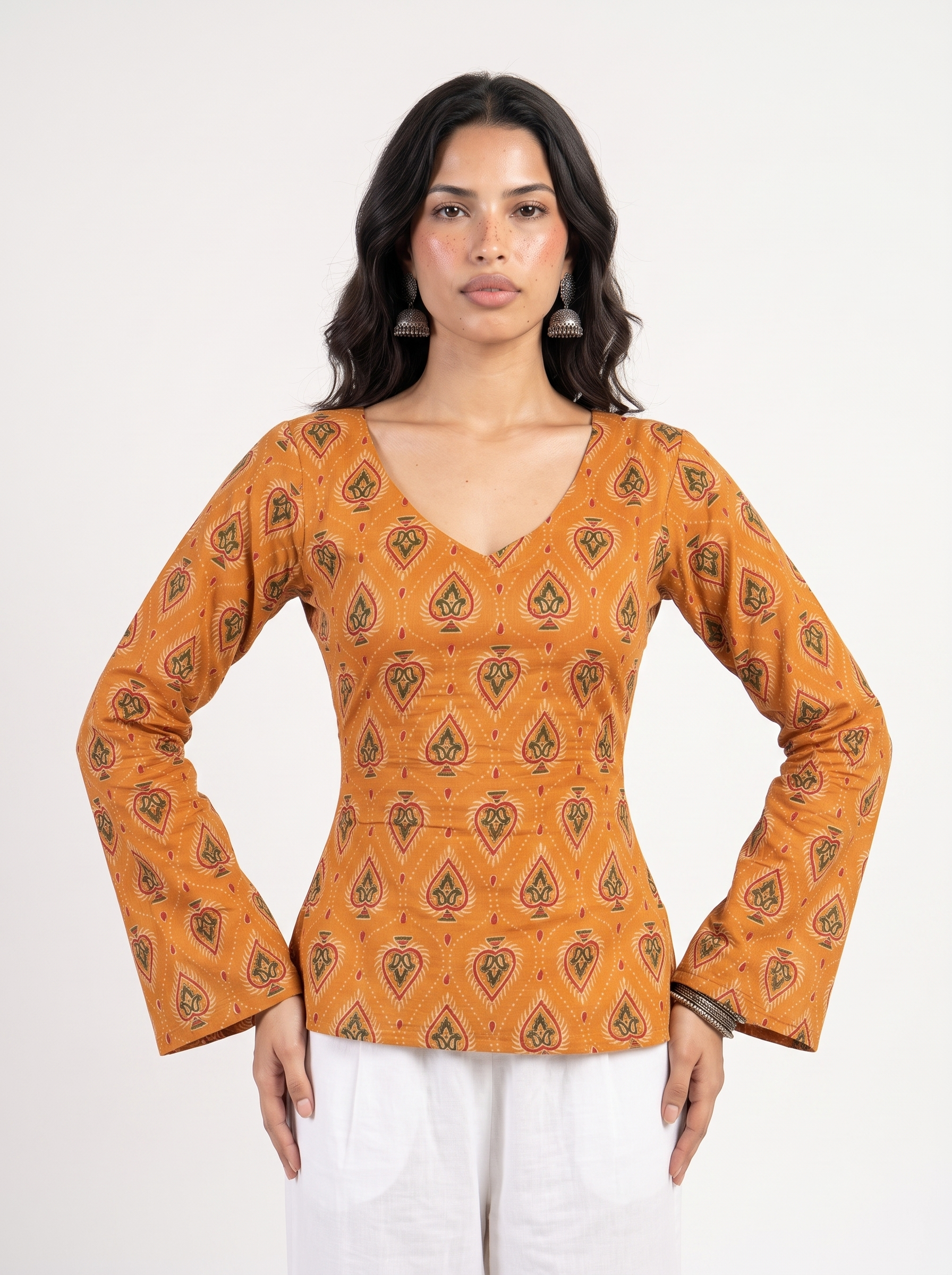Kashni Side Bend Corset Back Kurti