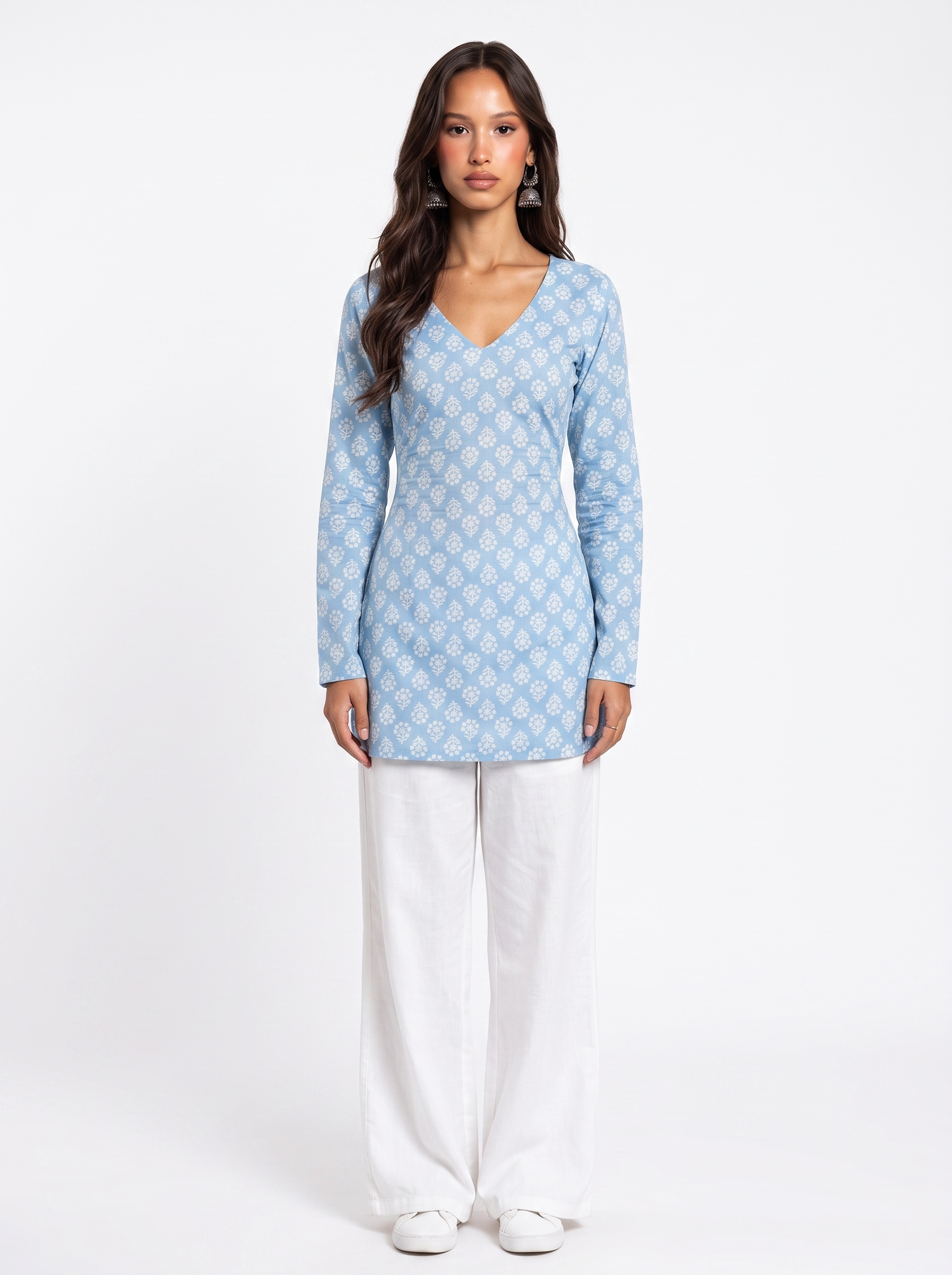 ISHA FULL SLEEVED CORSET BACK KURTI