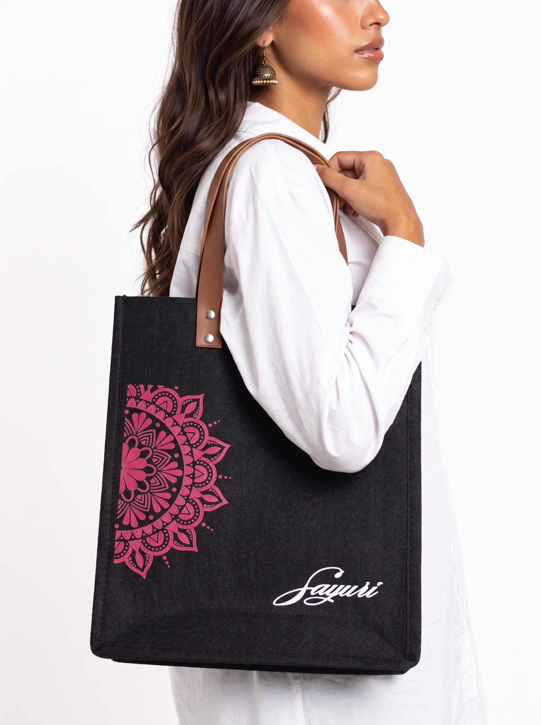 Black tote bag
