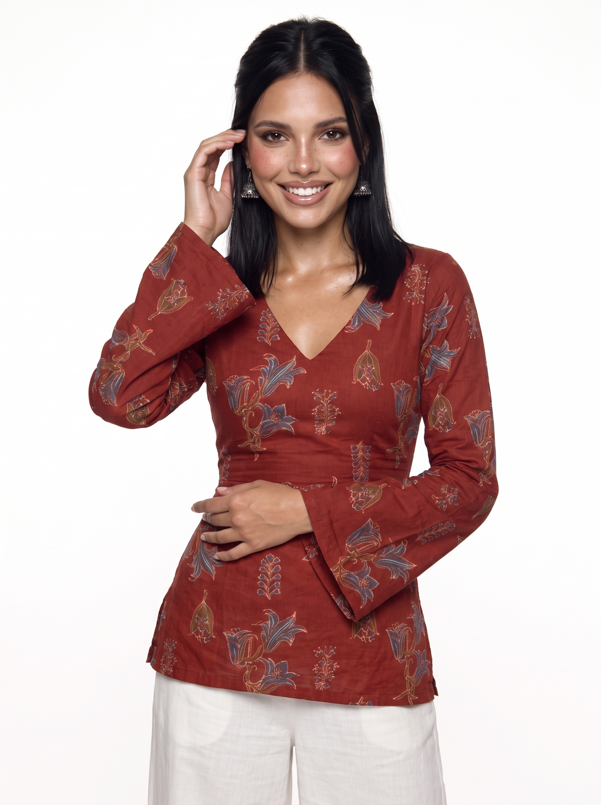 Sasha Bell Sleeve Corset Kurti