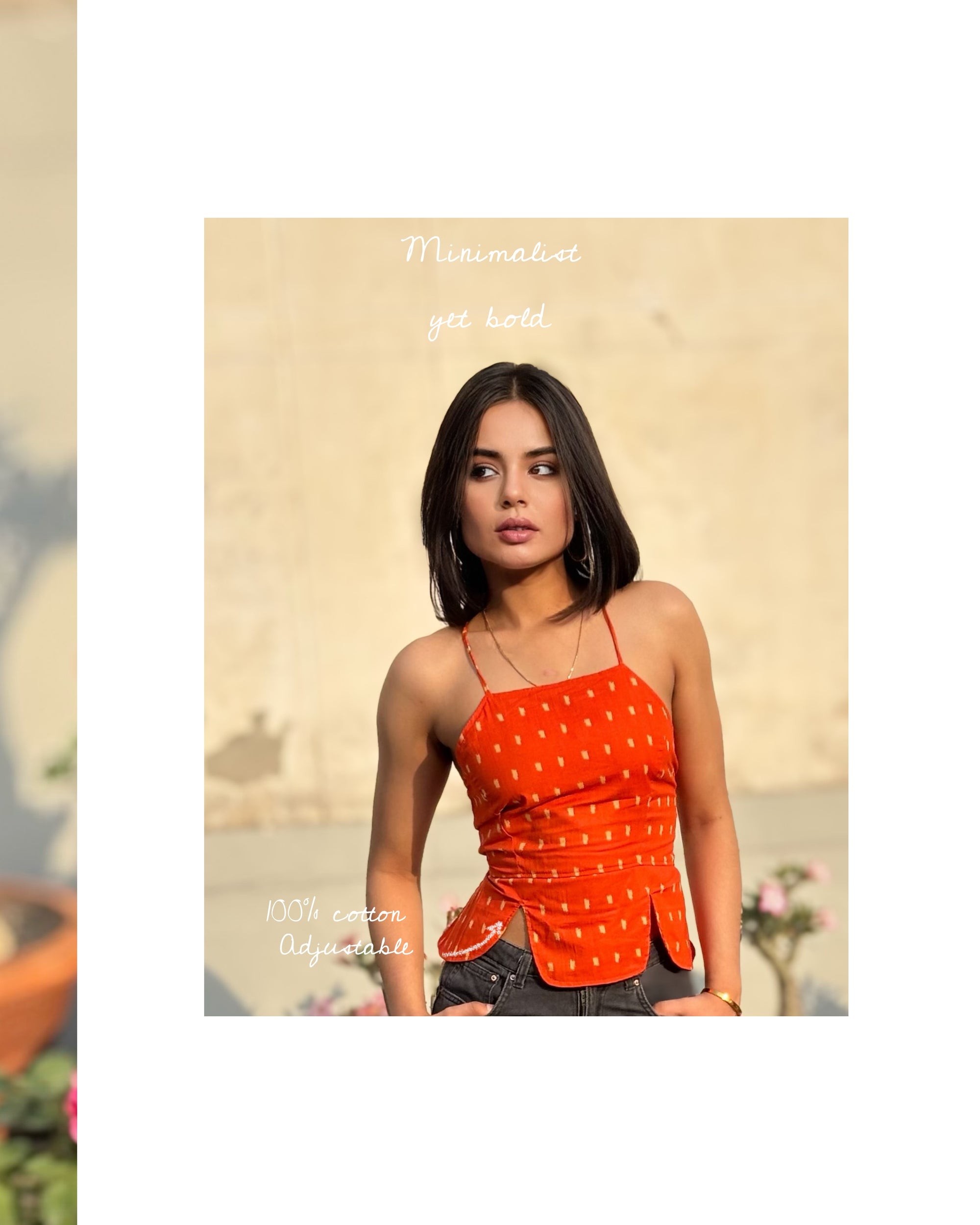 Tangerine Flirt Top