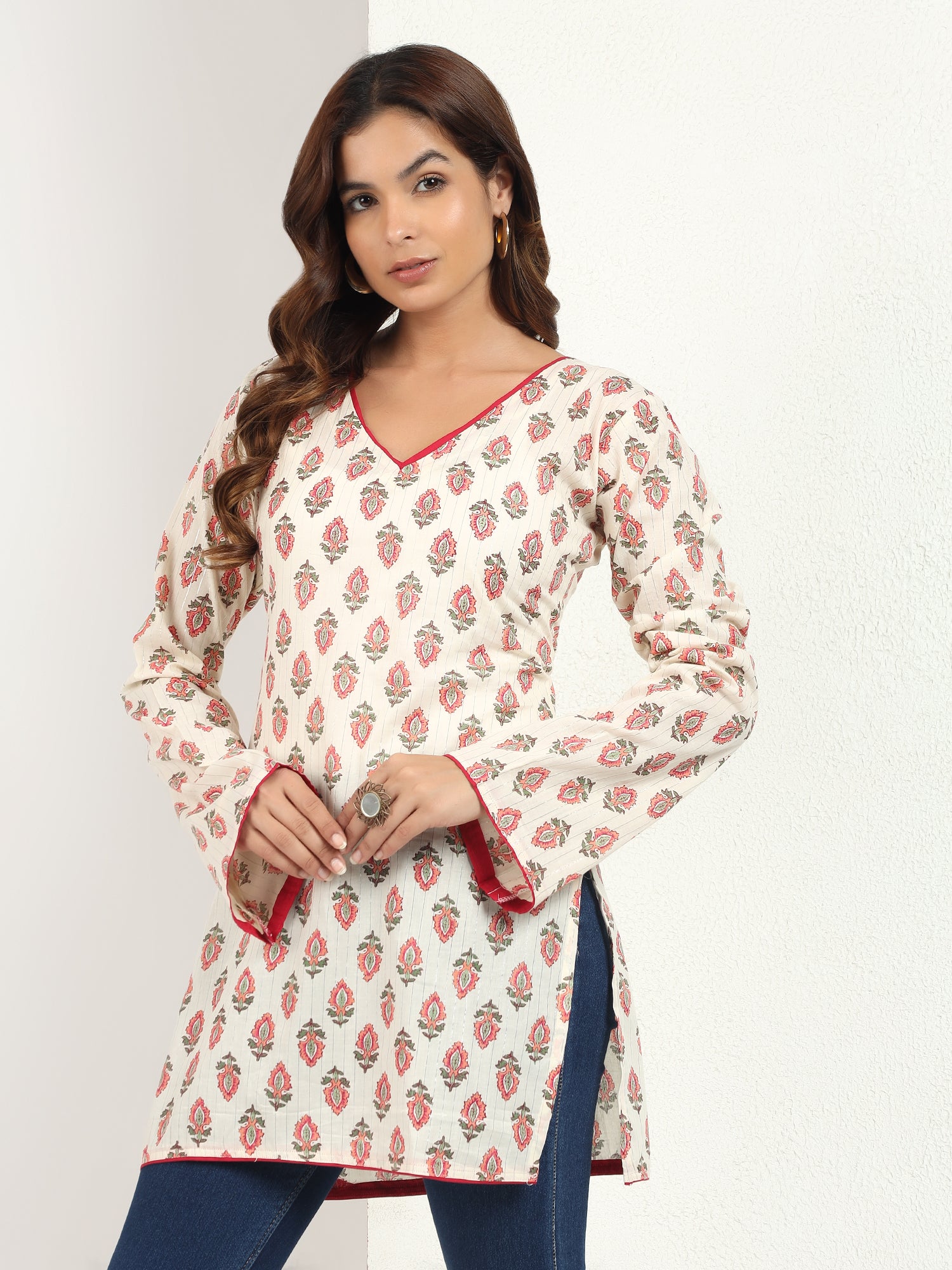 REYA BELL SLEEVED CORSET BACK KURTI