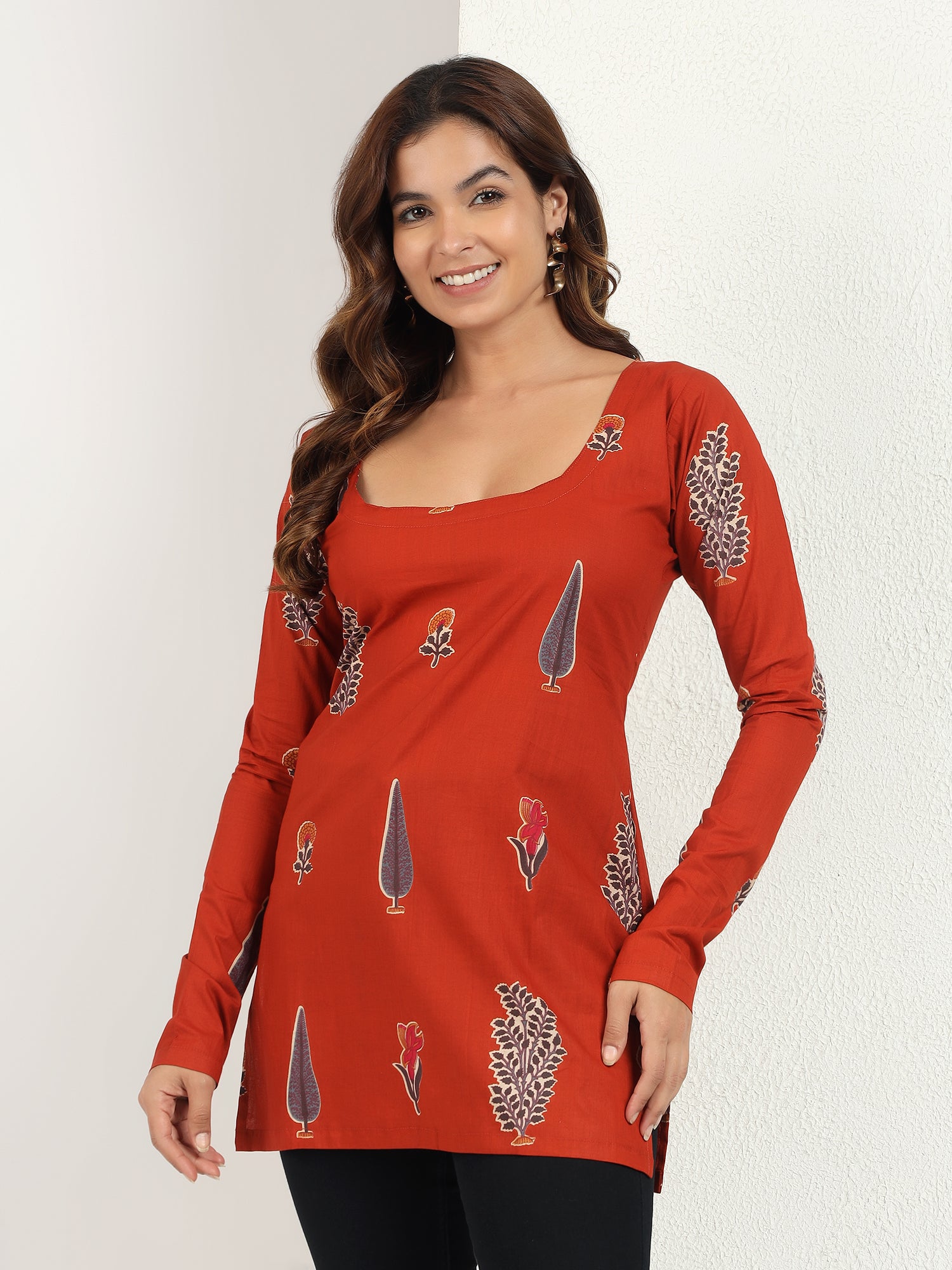 PRISHA LONG SLEEVED CORSET BACK KURTI