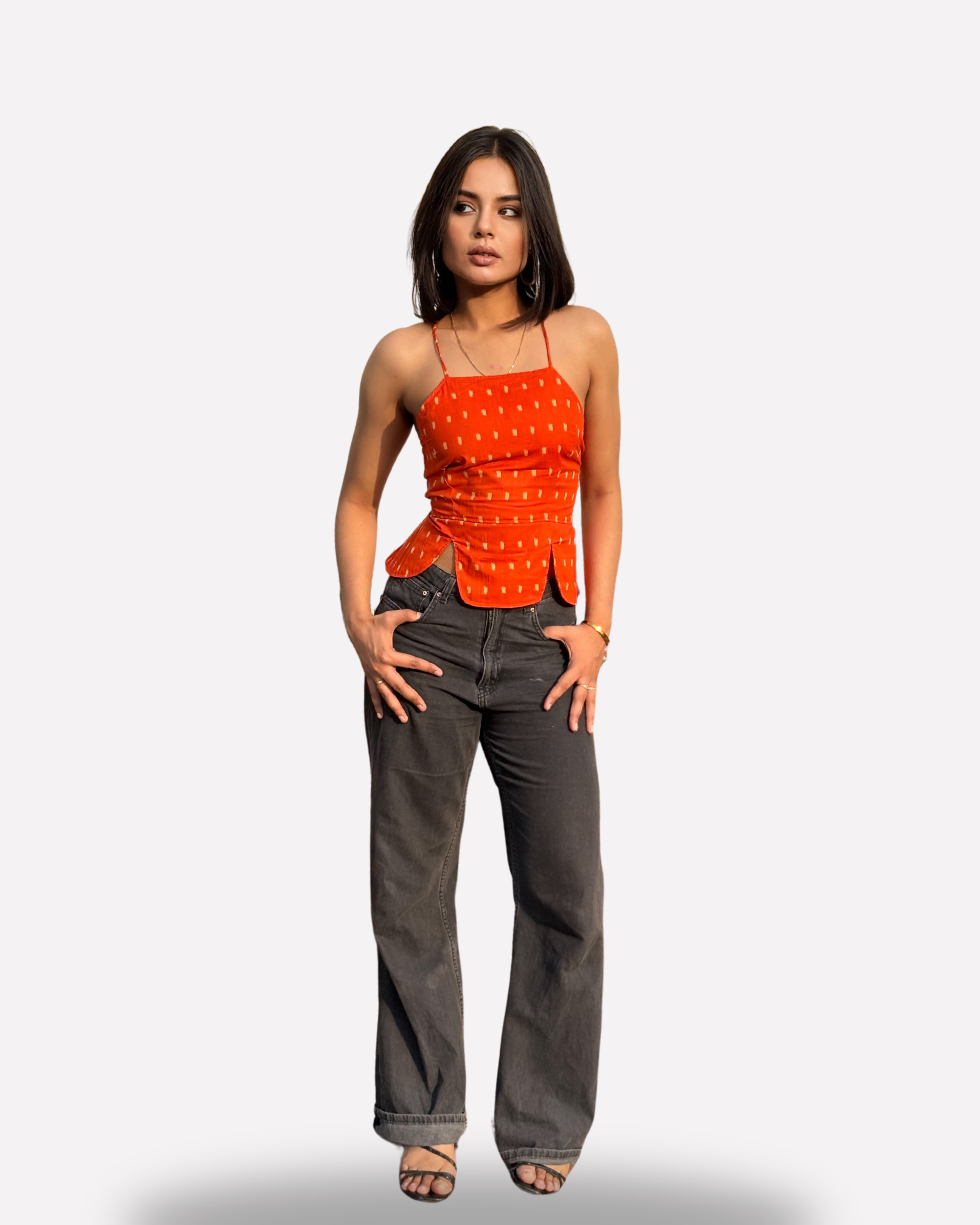 Tangerine Flirt Top