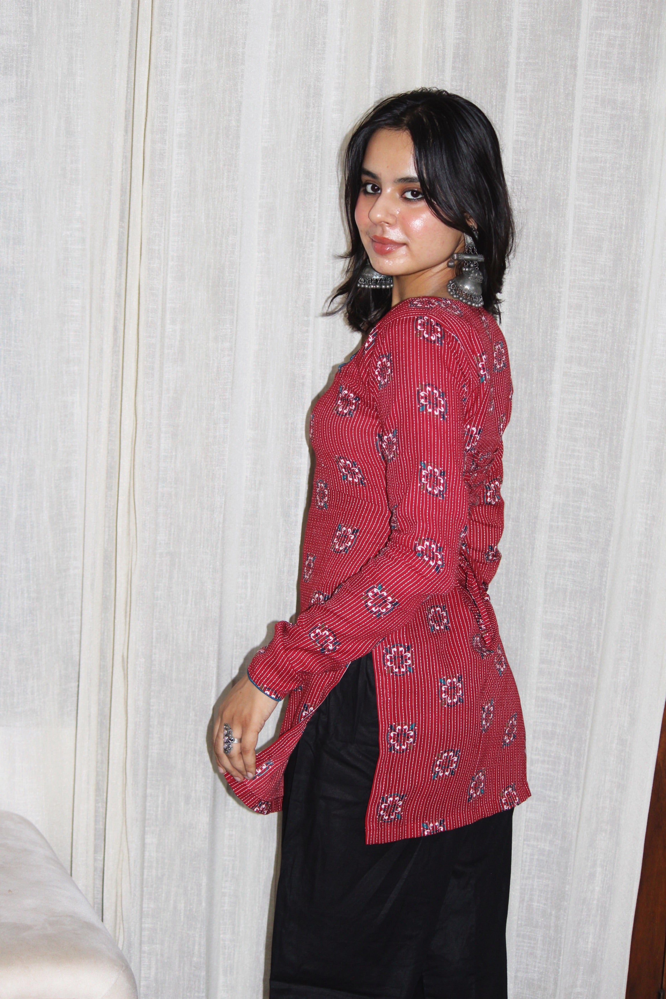 ROSHNI FULL SLEEVE CORSET KURTI