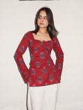 Rehmat Bell Sleeved Corset Back Kurti