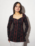 Kaish Corset Back Full Sleeved Kurti