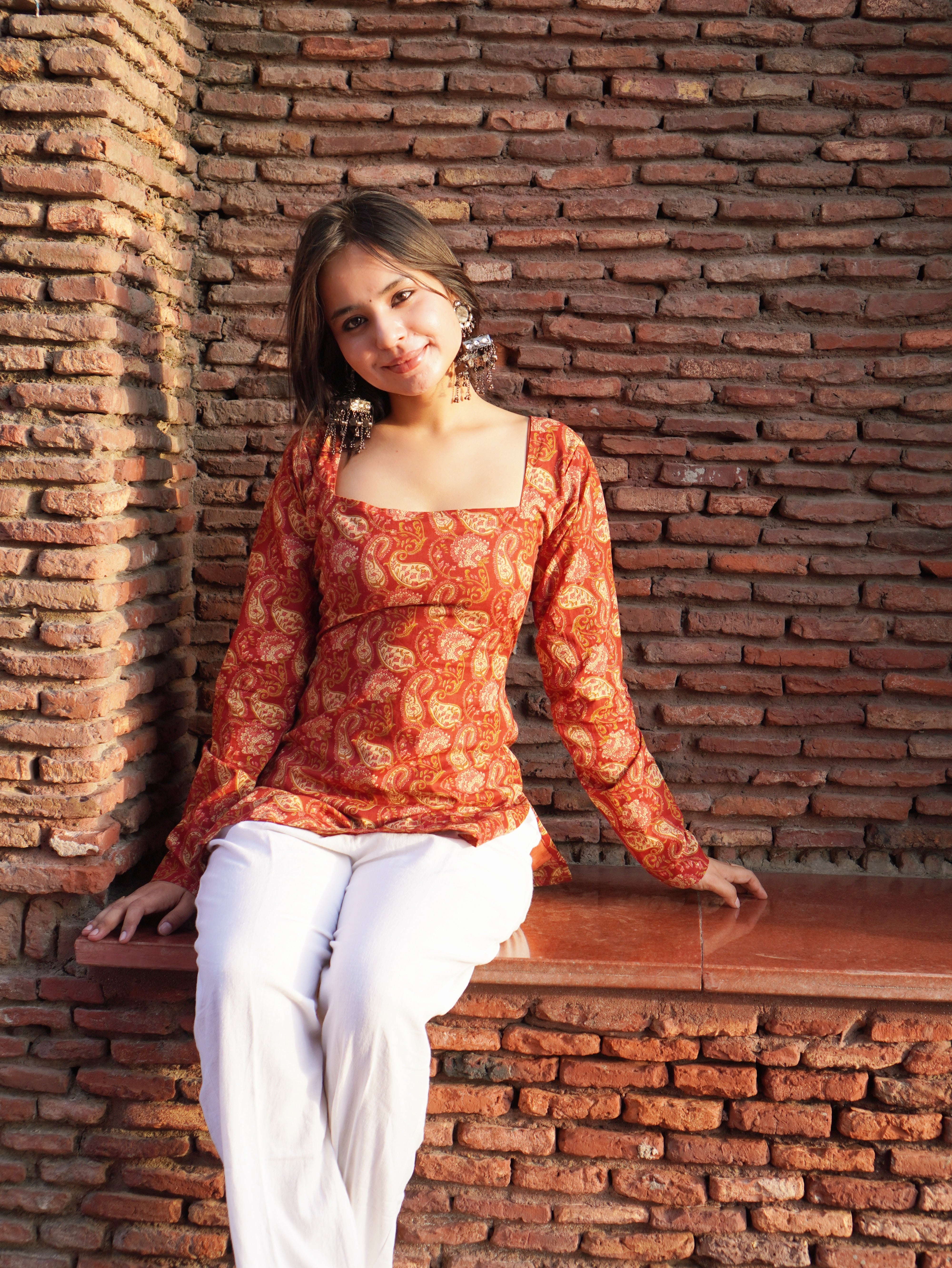 Ira Full Sleeved Corset Back Kurti