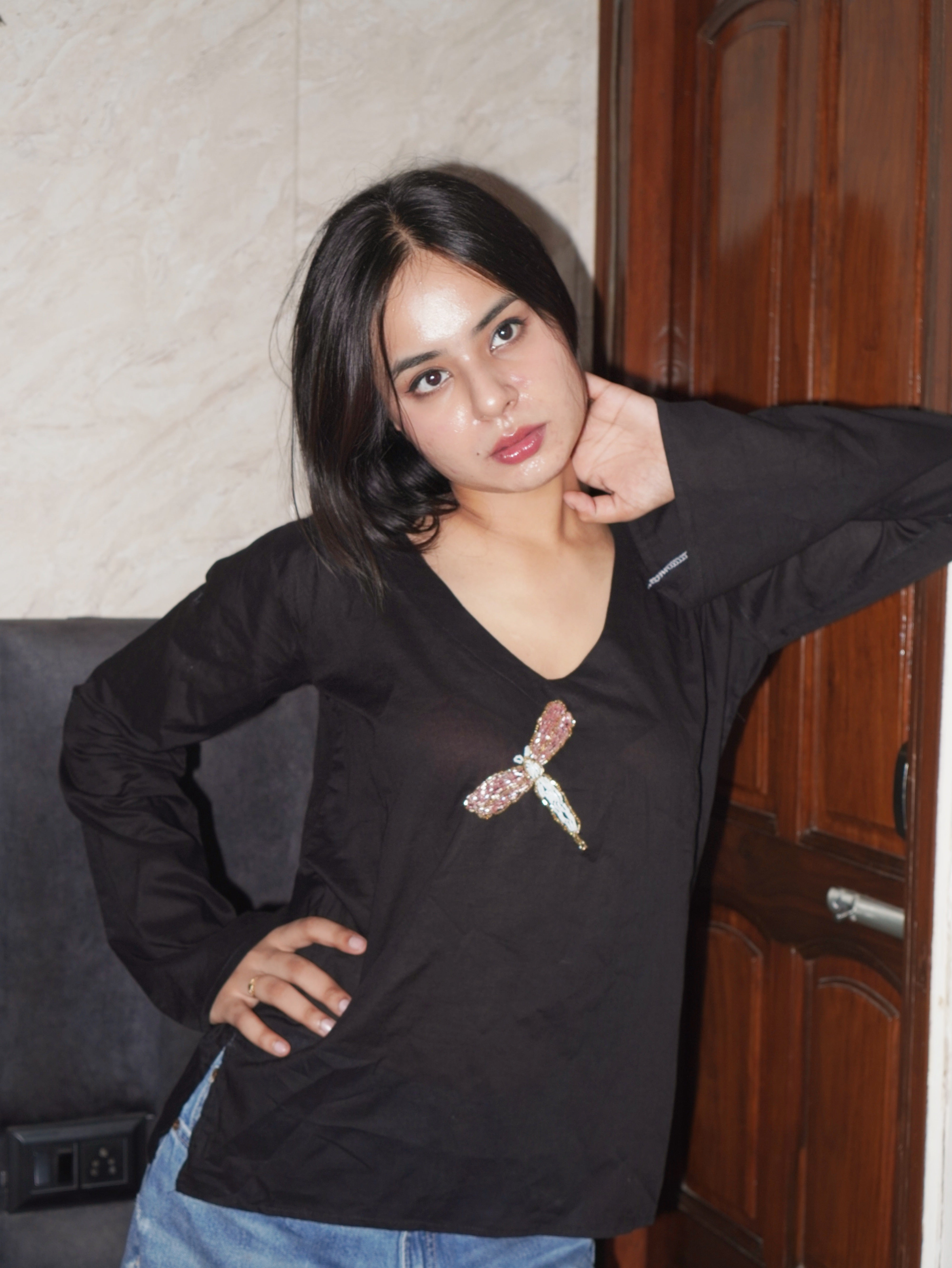 Beaded Cotton Kurta