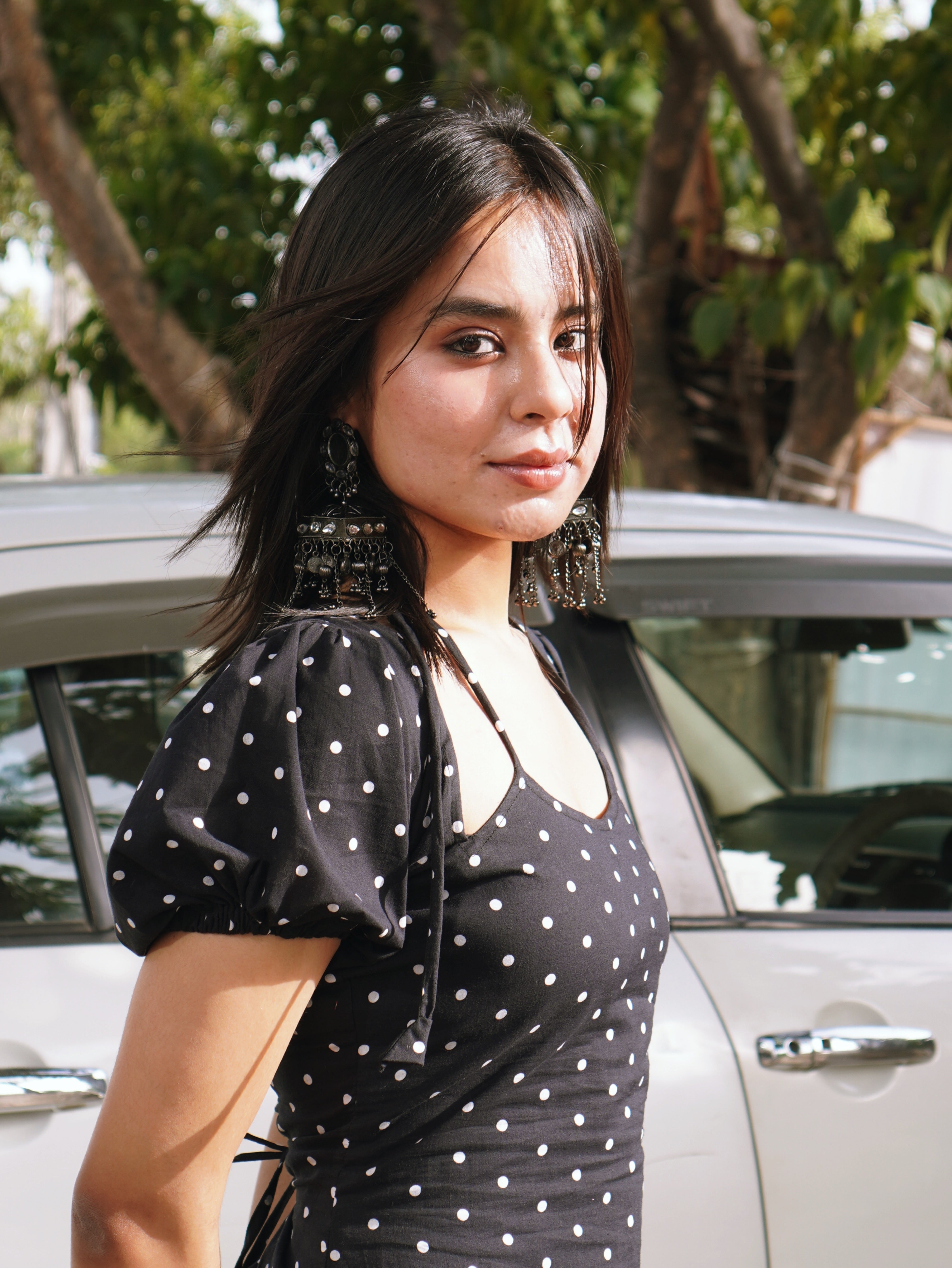 Bindi Polka Dot Corset Back Kurti
