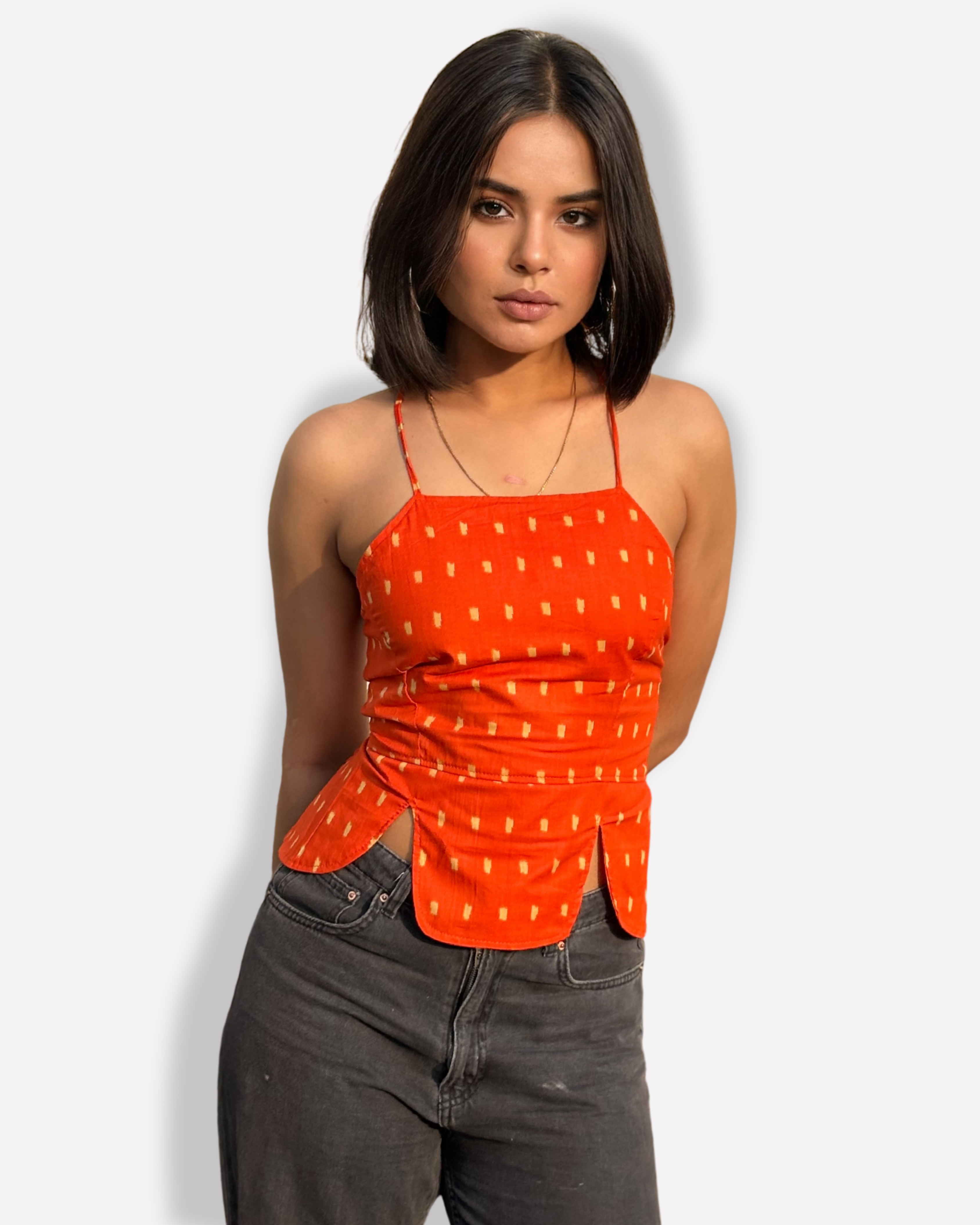Tangerine Flirt Top