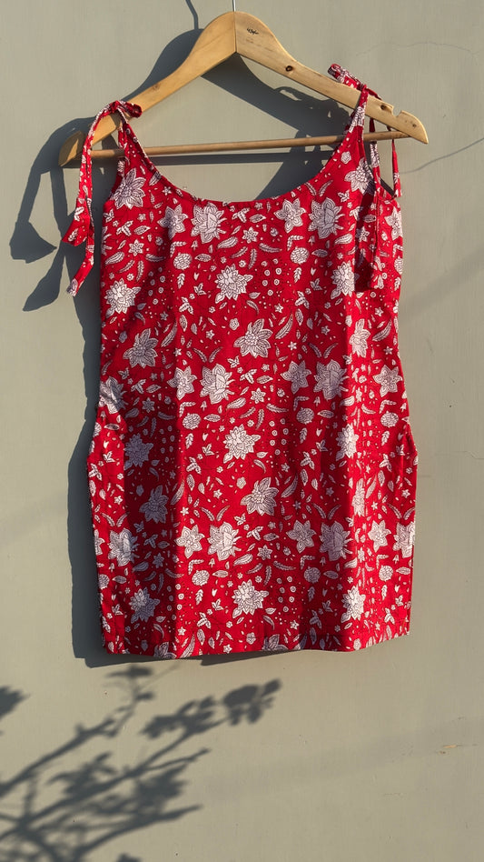 Red Flowery Kurti